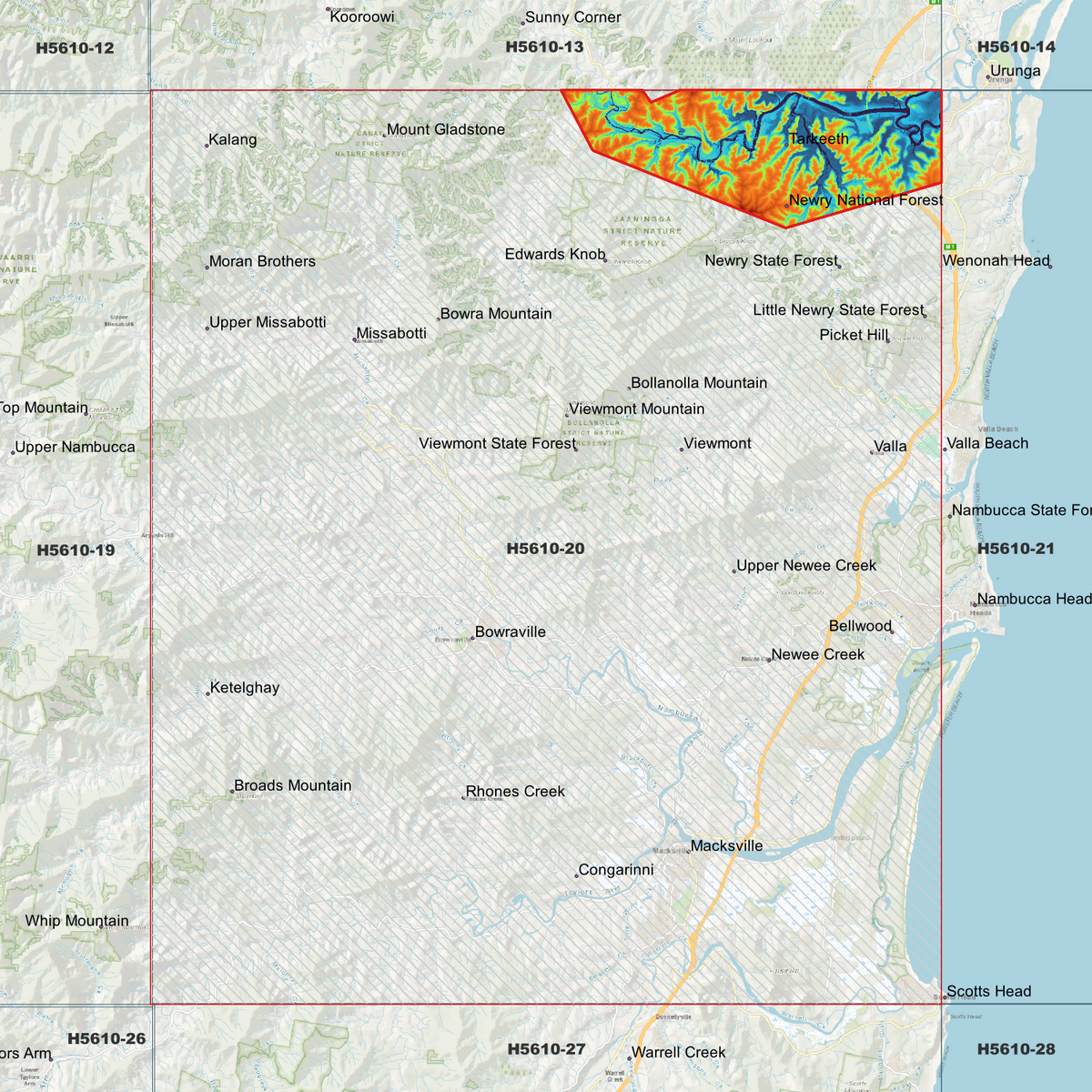 Nambucca 50cm, 1m & 2m Digital Elevation Models (H5610-20)