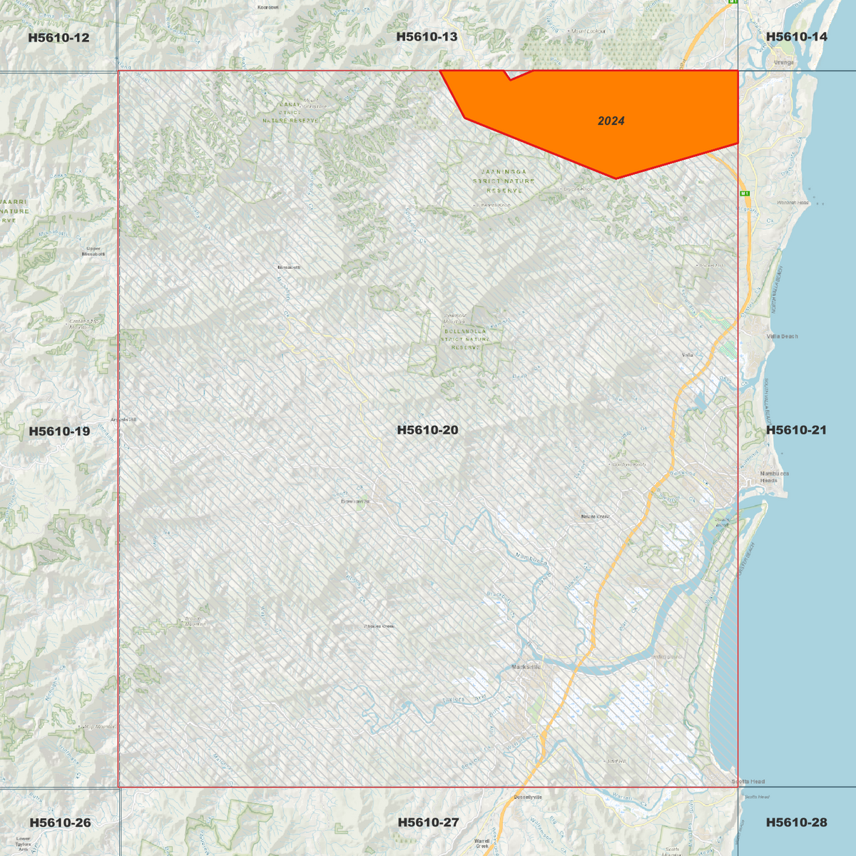 Nambucca 50cm, 1m & 2m Digital Elevation Models (H5610-20)