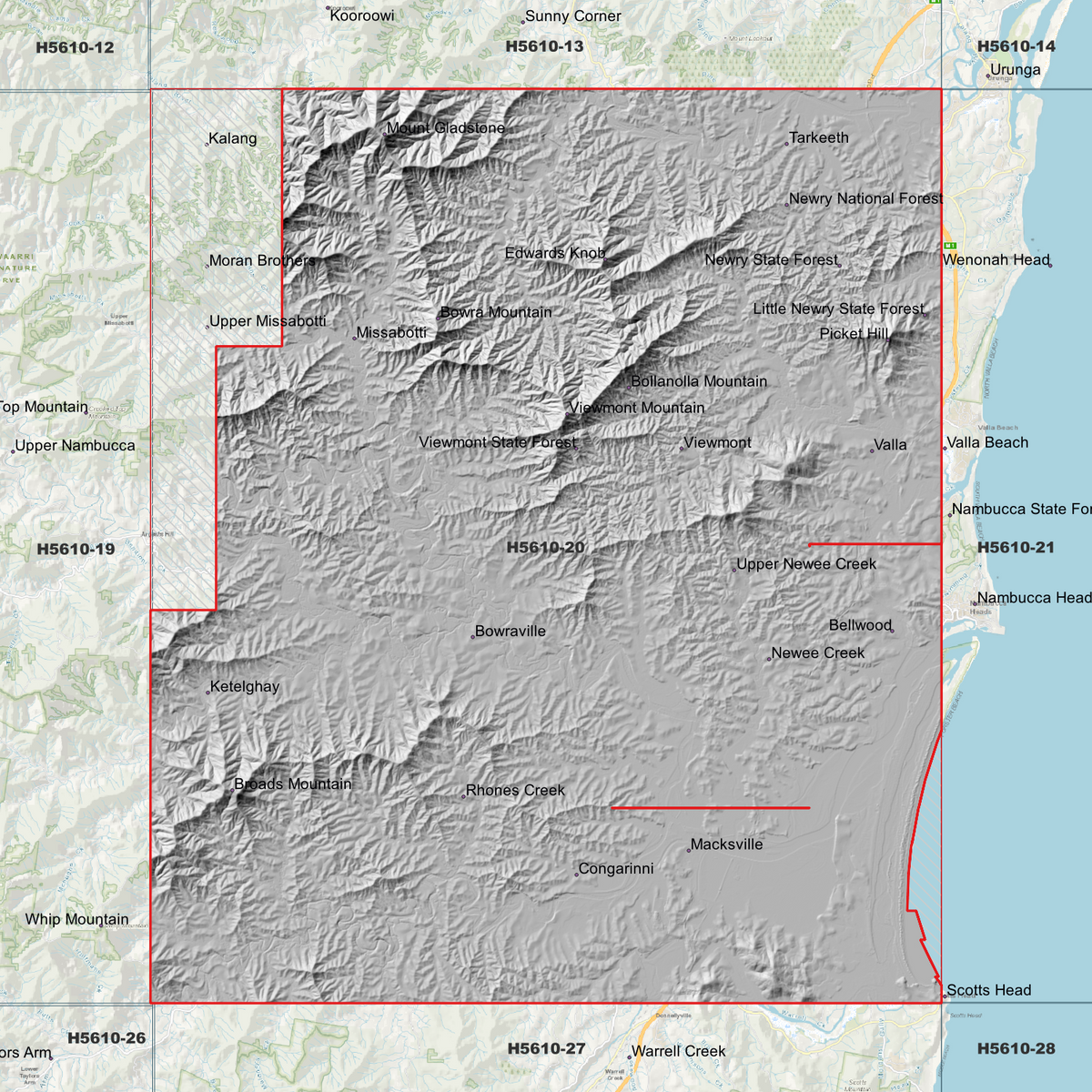 Nambucca 50cm, 1m & 2m Digital Elevation Models (H5610-20)