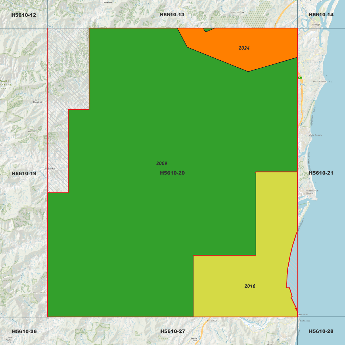 Nambucca 50cm, 1m & 2m Digital Elevation Models (H5610-20)