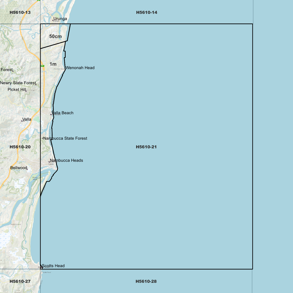 Valla Beach 50cm & 1m Digital Elevation Models (H5610-21)