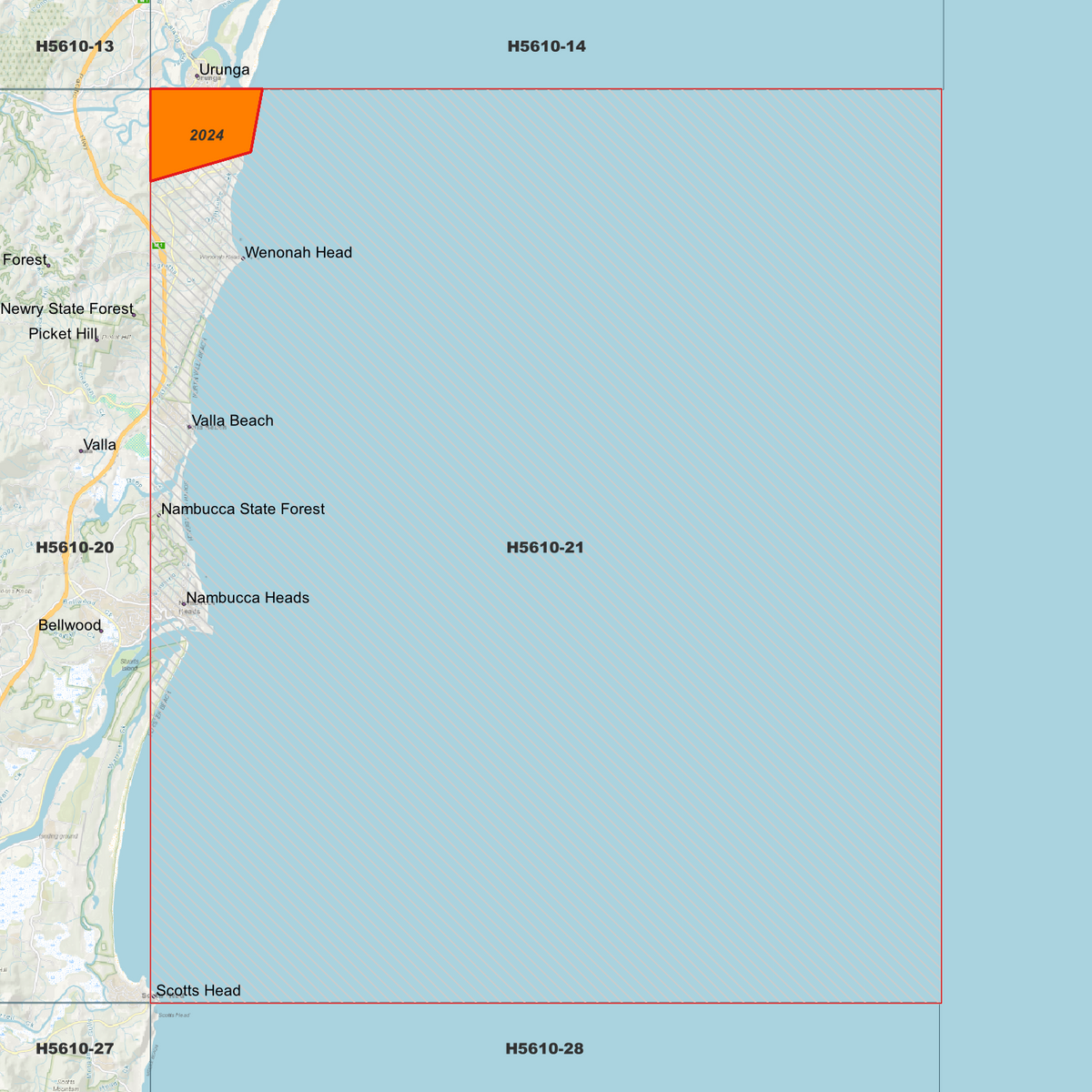 Valla Beach 50cm & 1m Digital Elevation Models (H5610-21)