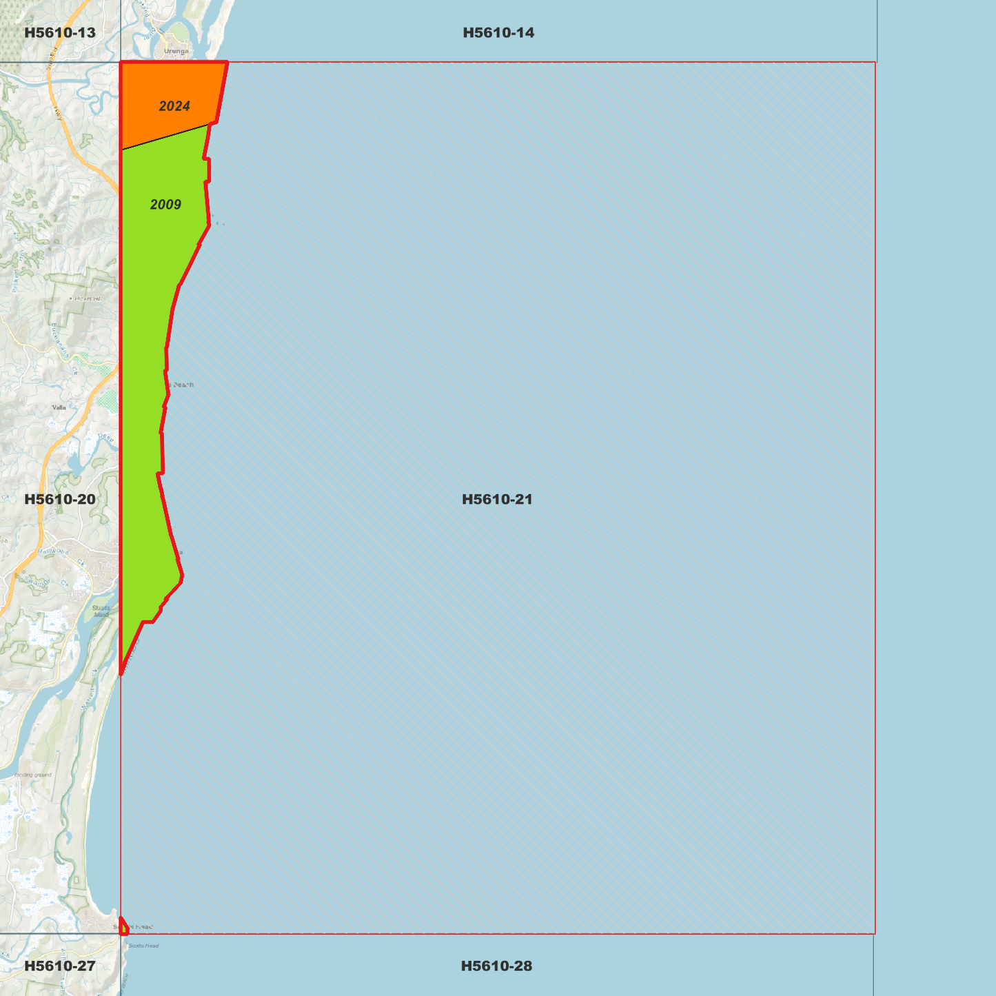 Valla Beach 1m Digital Elevation Model (H5610-21)