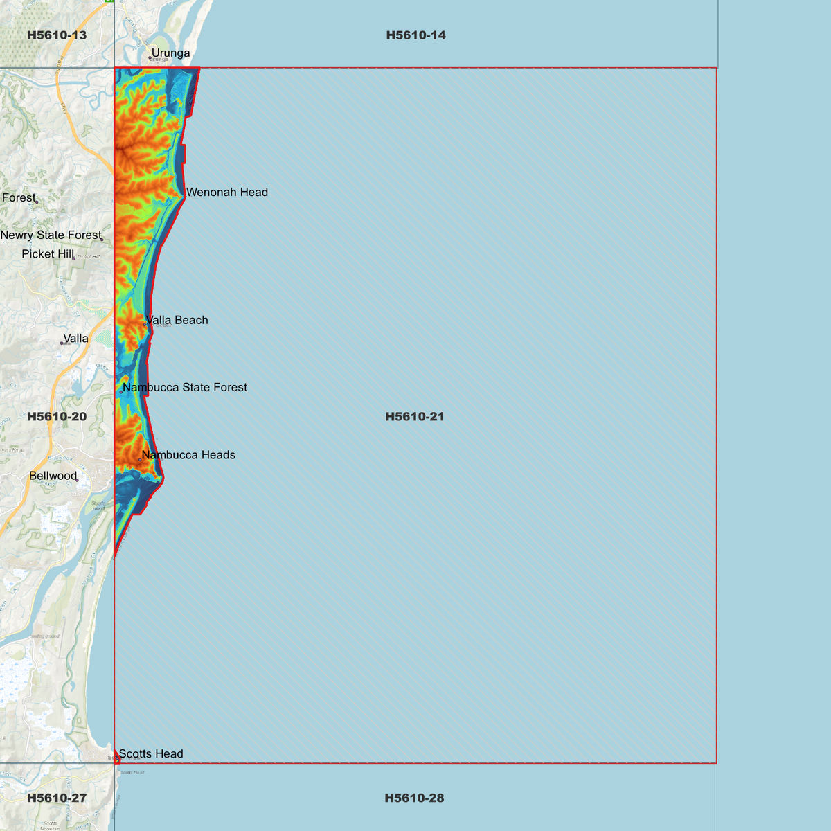 Valla Beach 50cm & 1m Digital Elevation Models (H5610-21)
