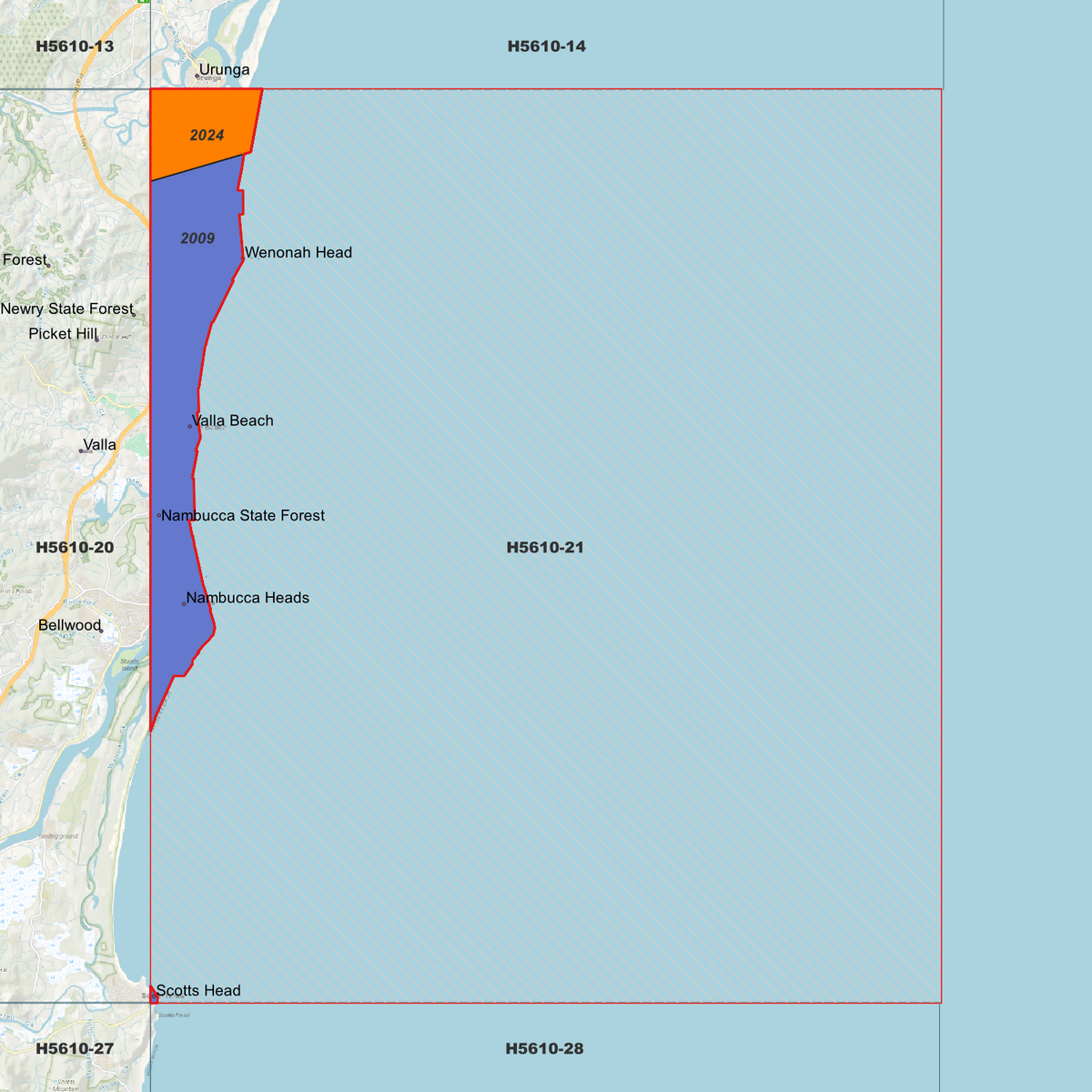 Valla Beach 50cm & 1m Digital Elevation Models (H5610-21)
