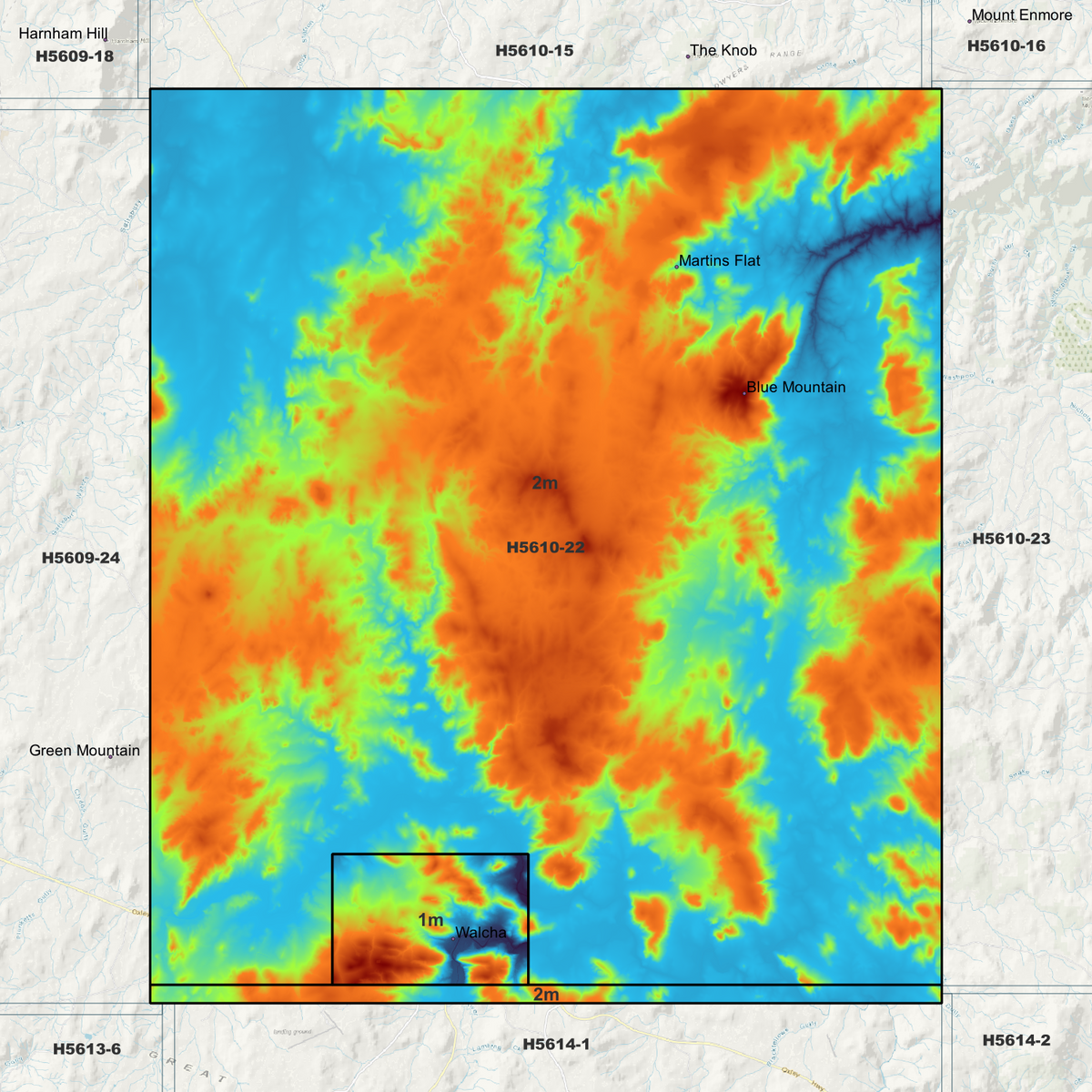 Walcha 1m & 2m Digital Elevation Models (H5610-22)