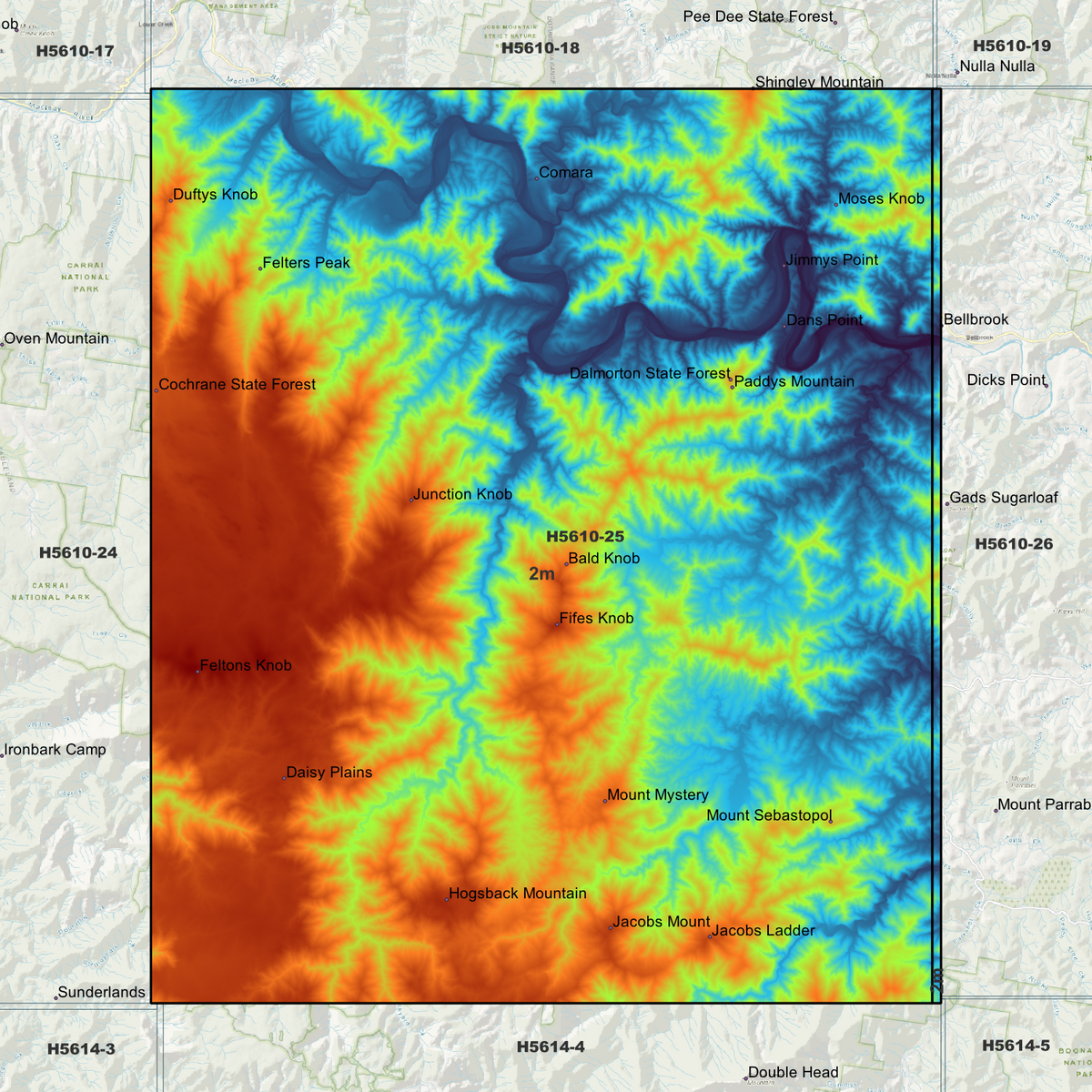 Comara 2m Digital Elevation Models (H5610-25)