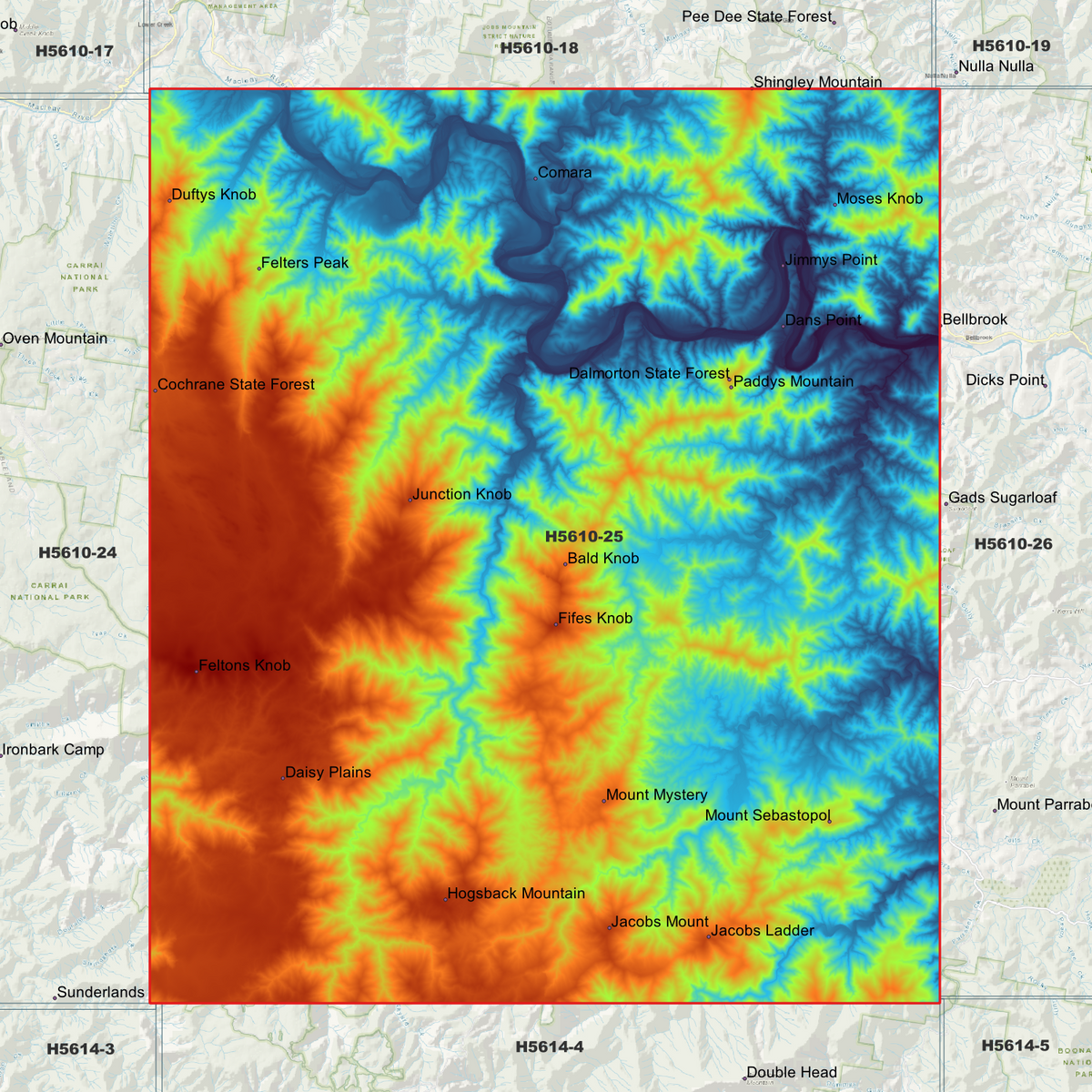 Comara 2m Digital Elevation Models (H5610-25)