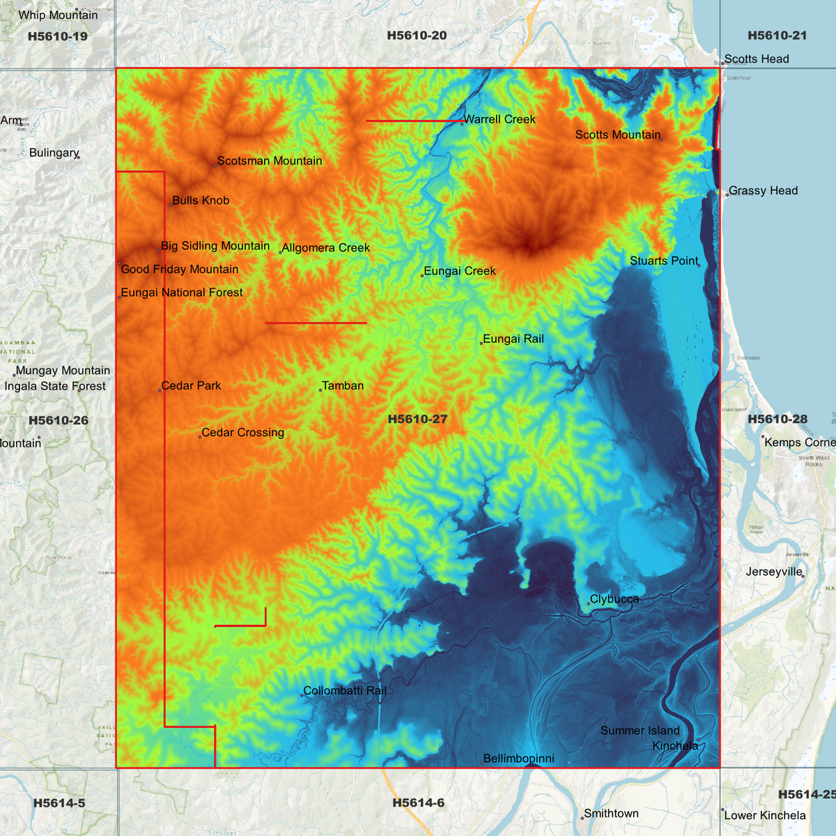 Warrell 50cm, 1m & 2m Digital Elevation Models (H5610-27)