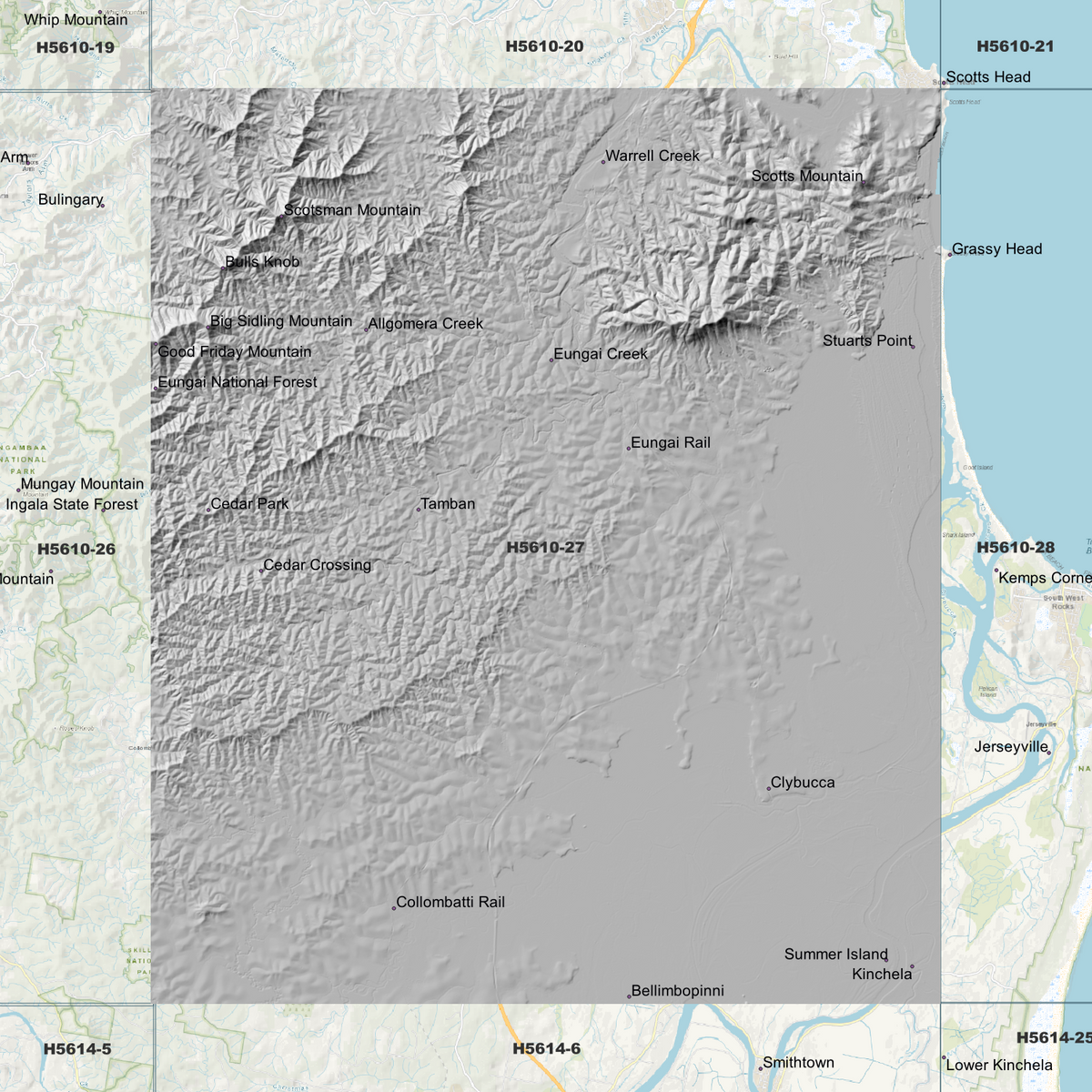 Warrell 50cm, 1m & 2m Digital Elevation Models (H5610-27)