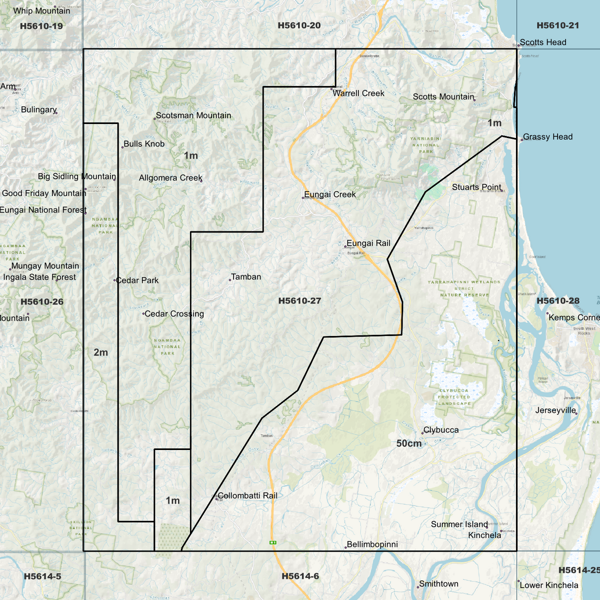 Warrell 50cm, 1m & 2m Digital Elevation Models (H5610-27)