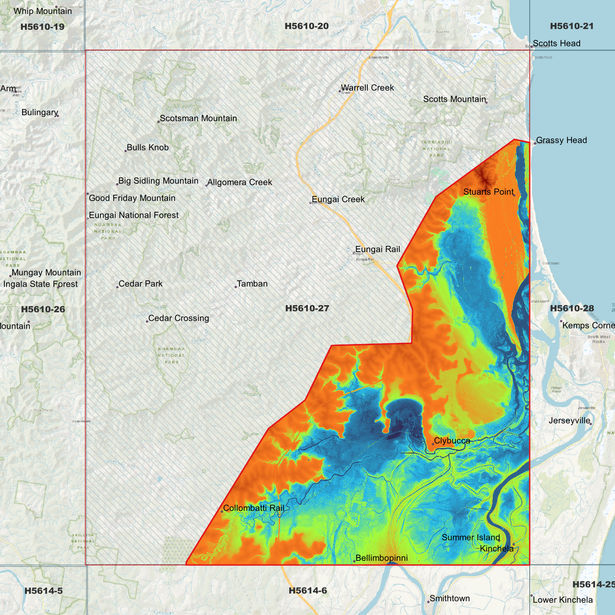 Warrell 50cm, 1m & 2m Digital Elevation Models (H5610-27)