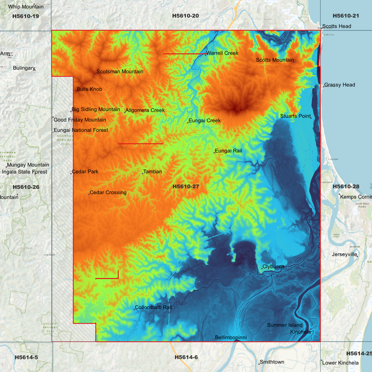 Warrell 50cm, 1m & 2m Digital Elevation Models (H5610-27)