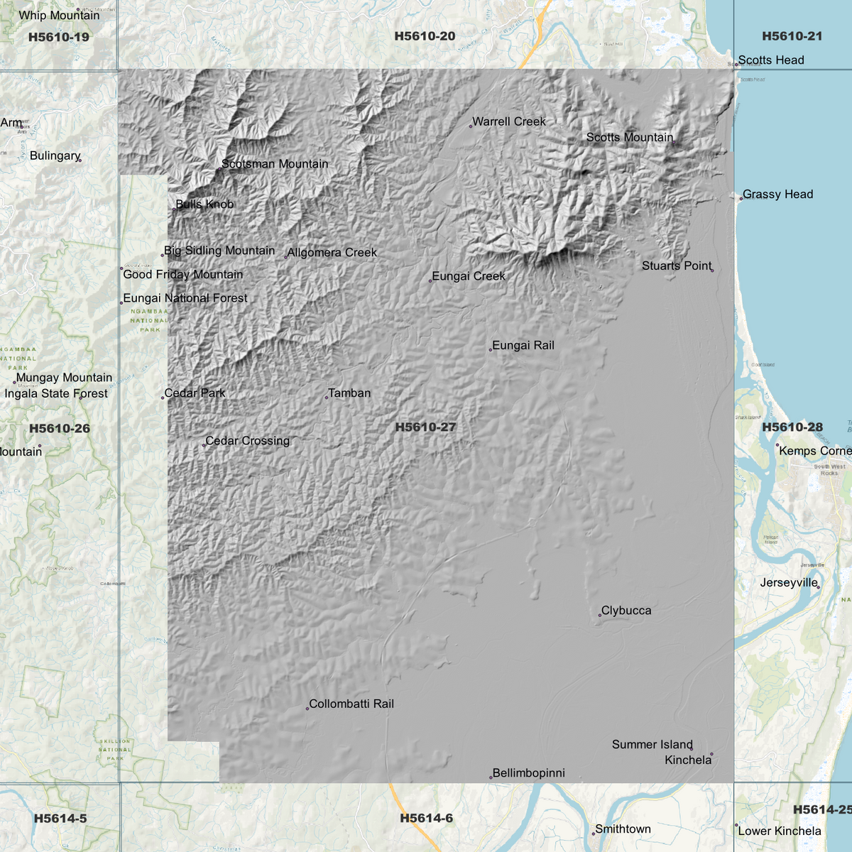 Warrell 50cm, 1m & 2m Digital Elevation Models (H5610-27)