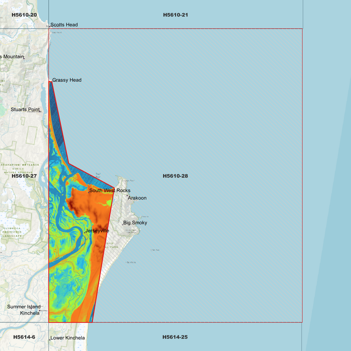 South West Rocks 50cm & 1m Digital Elevation Models (H5610-28)