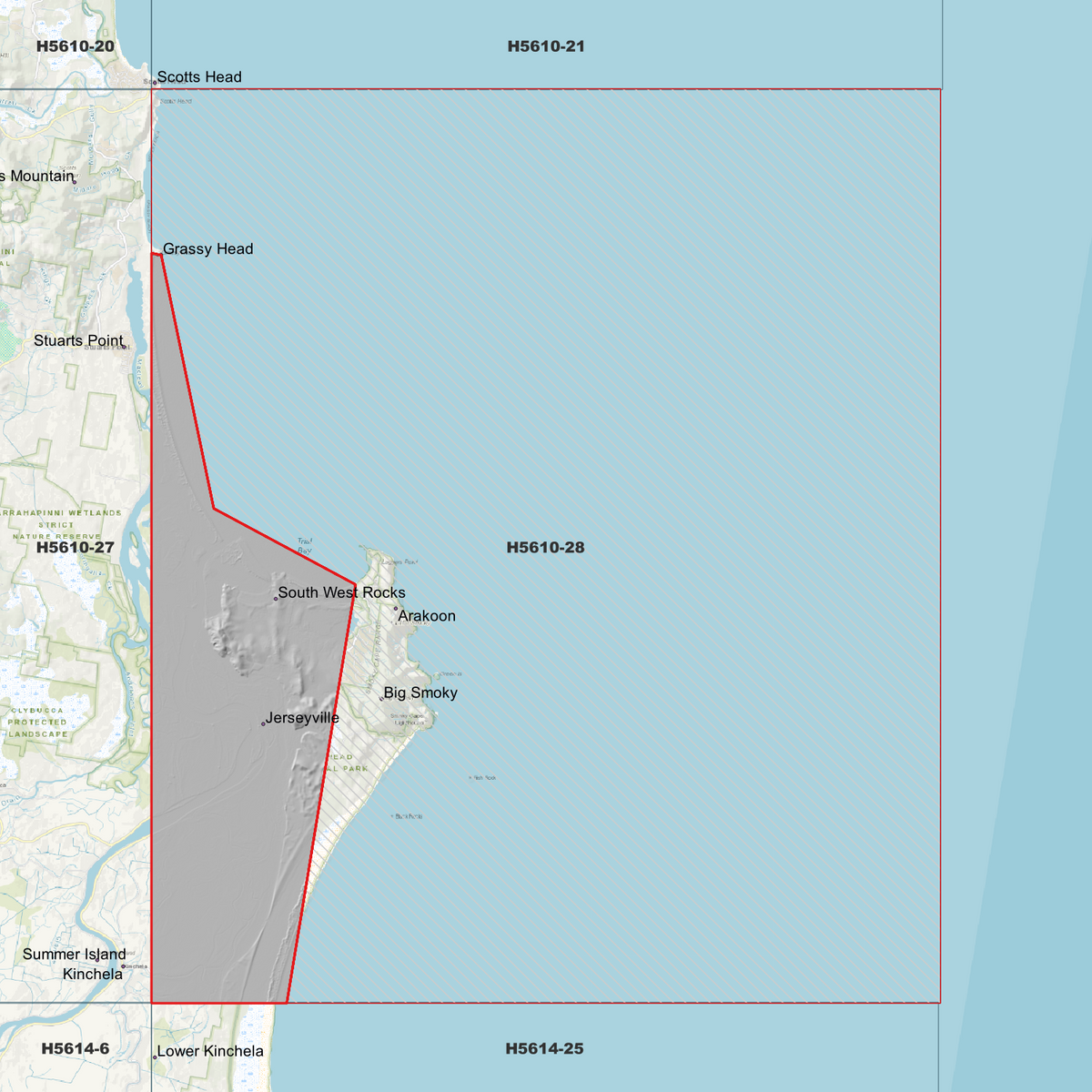 South West Rocks 50cm & 1m Digital Elevation Models (H5610-28)