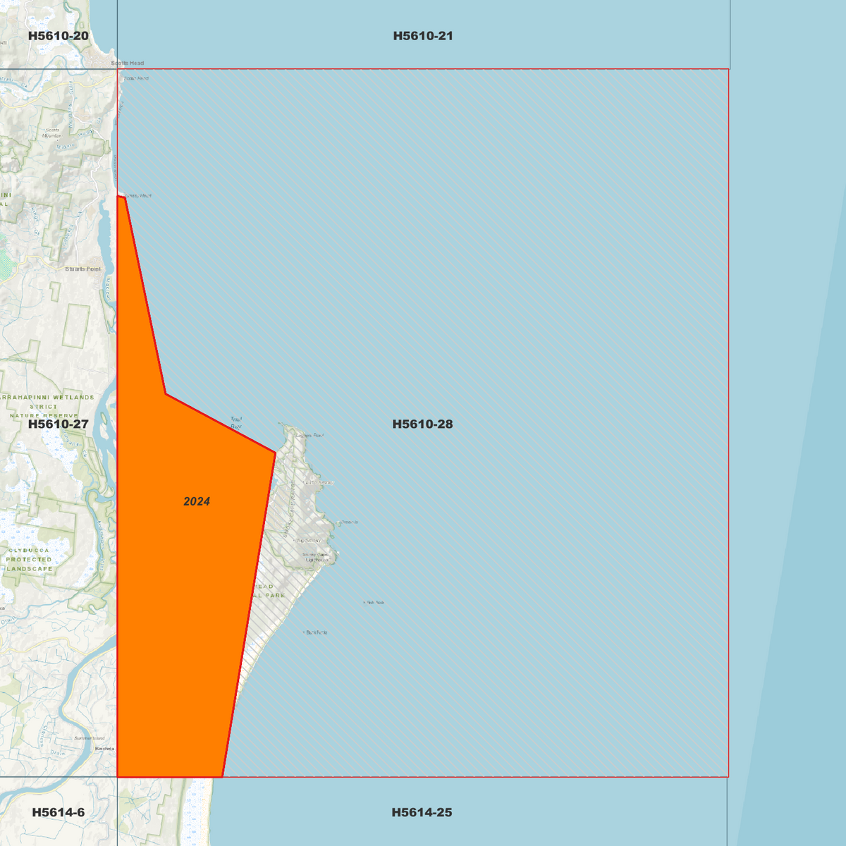 South West Rocks 50cm & 1m Digital Elevation Models (H5610-28)