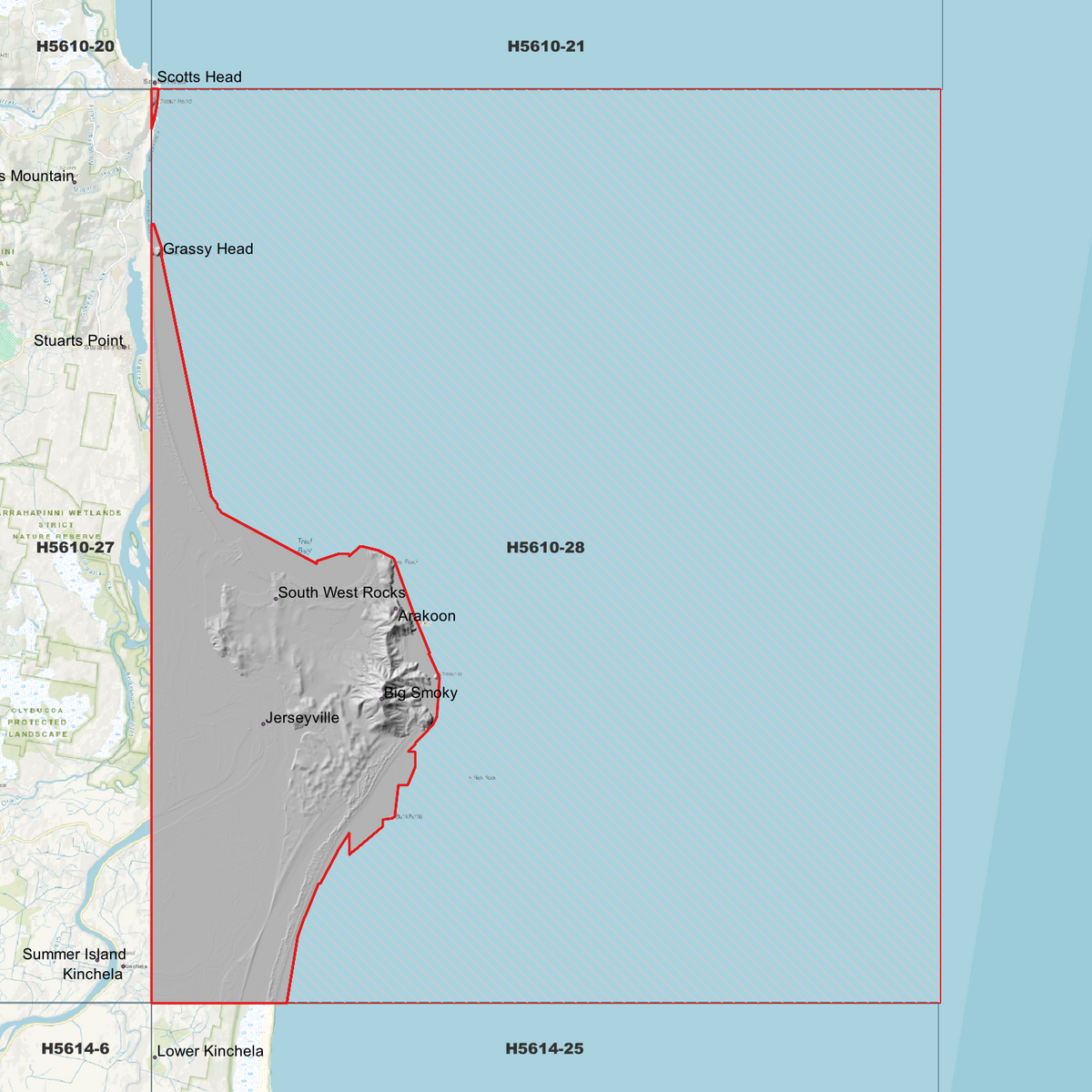 South West Rocks 50cm & 1m Digital Elevation Models (H5610-28)