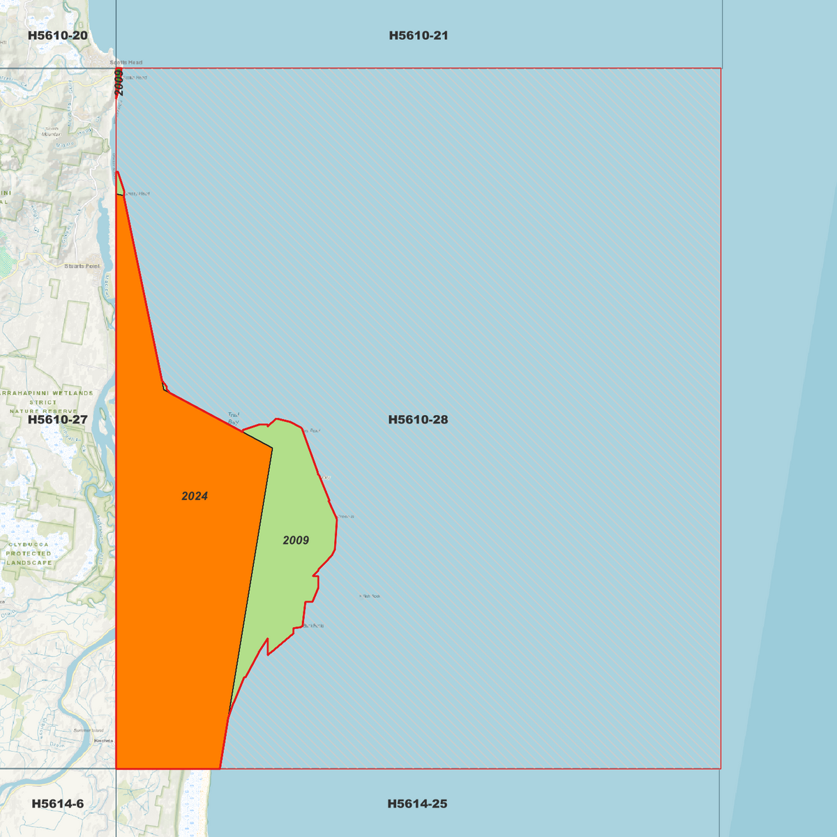 South West Rocks 50cm & 1m Digital Elevation Models (H5610-28)