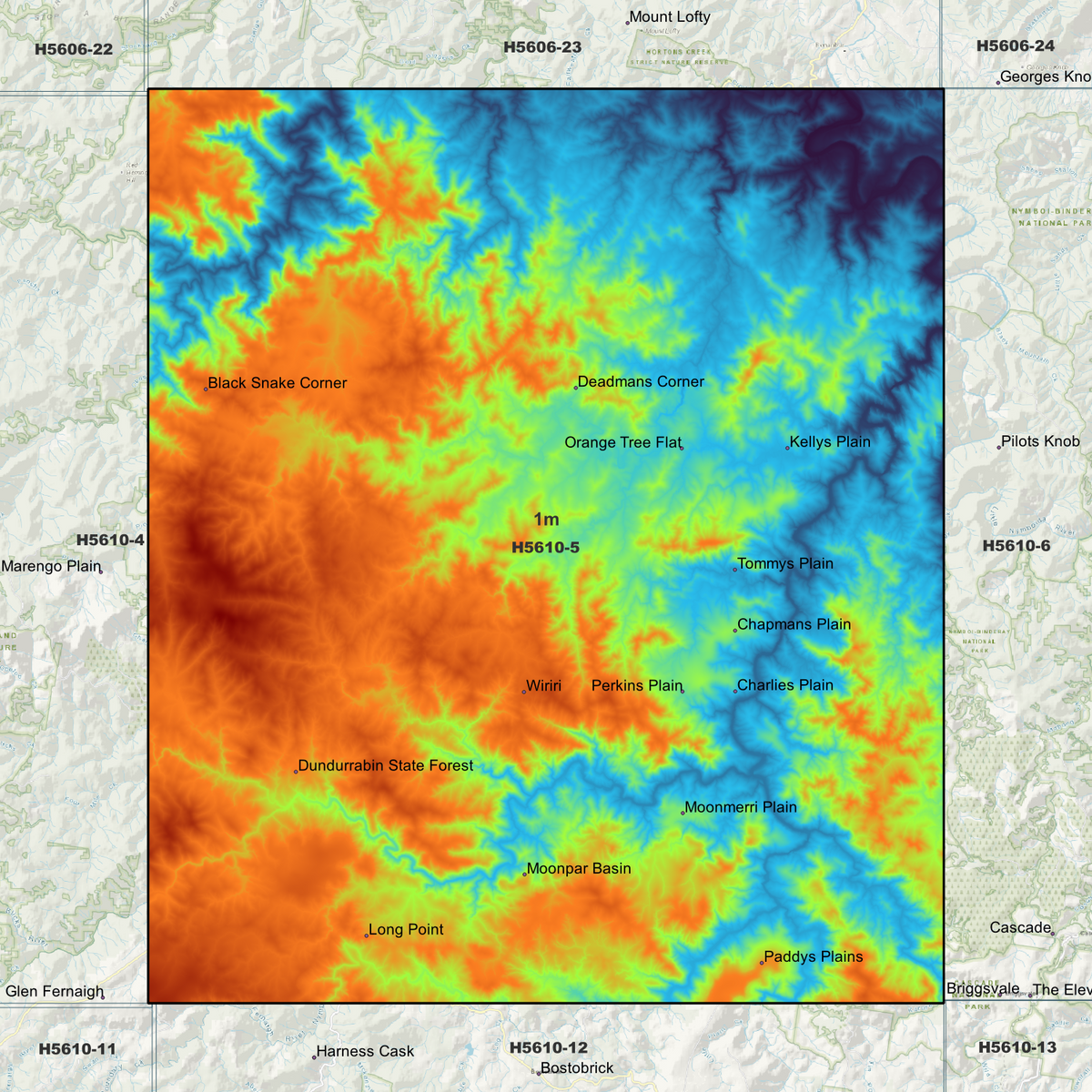 Moonpar 1m Digital Elevation Models (H5610-5)