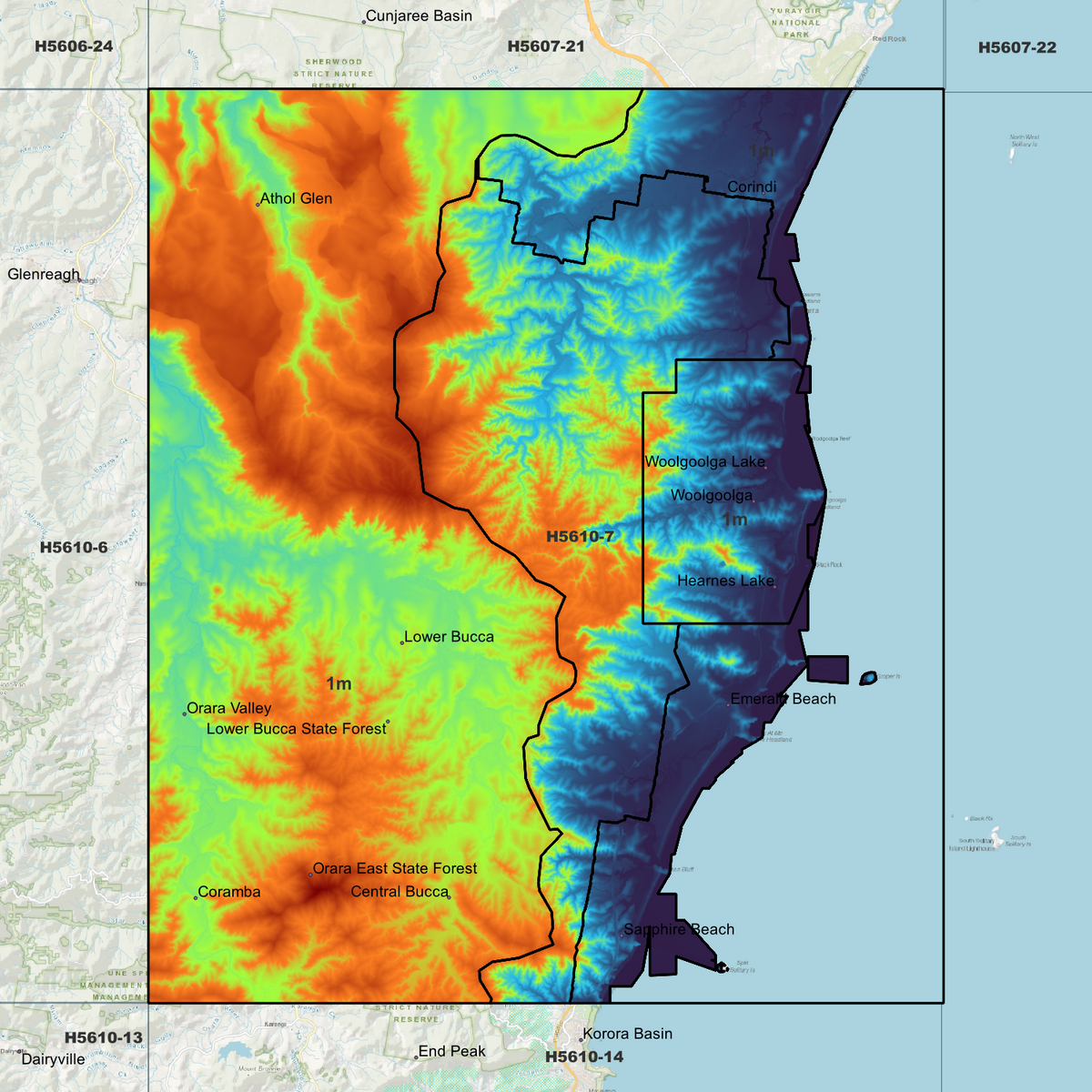 Woolgoolga 1m Digital Elevation Models (H5610-7)