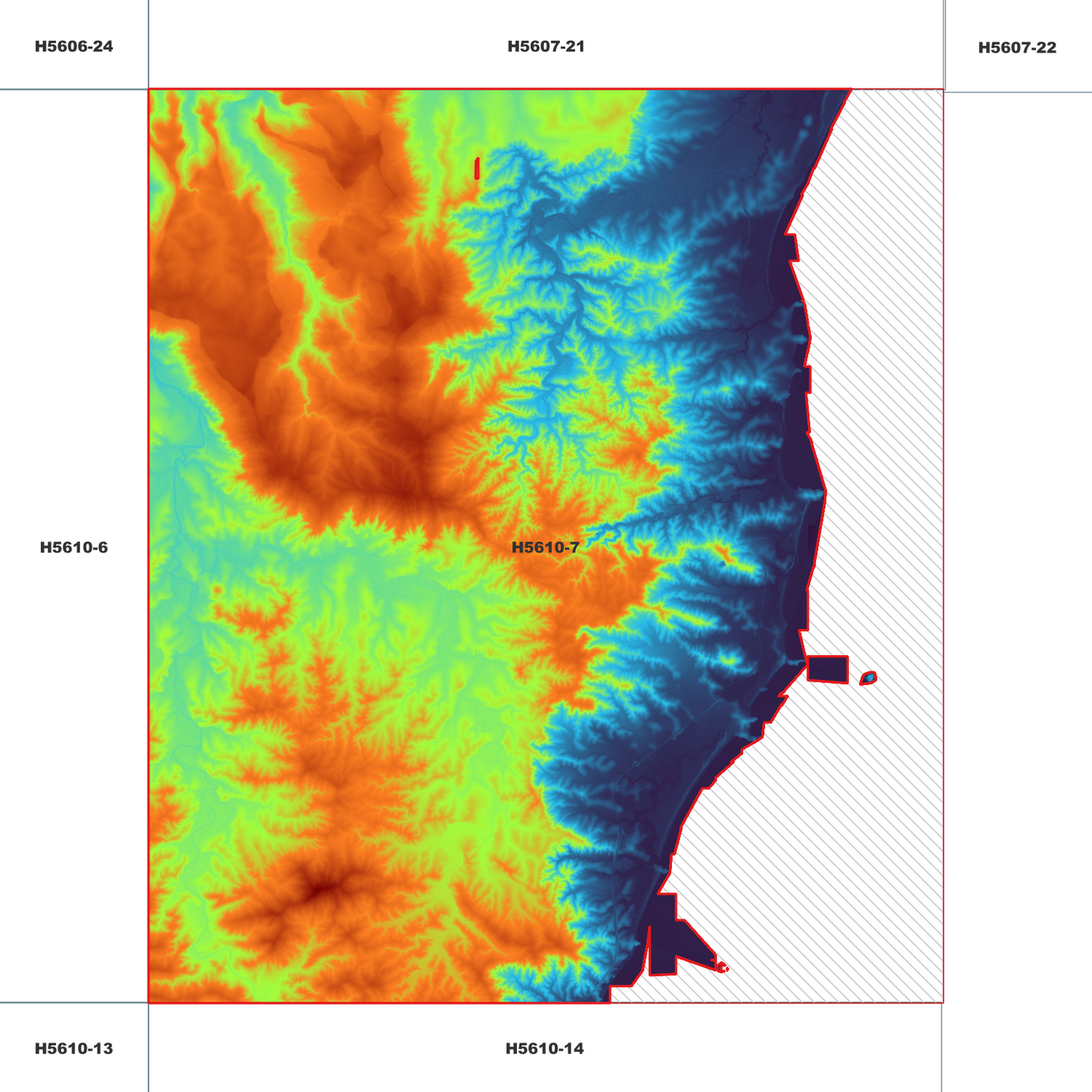 Woolgoolga 1m Digital Elevation Model (H5610-7)