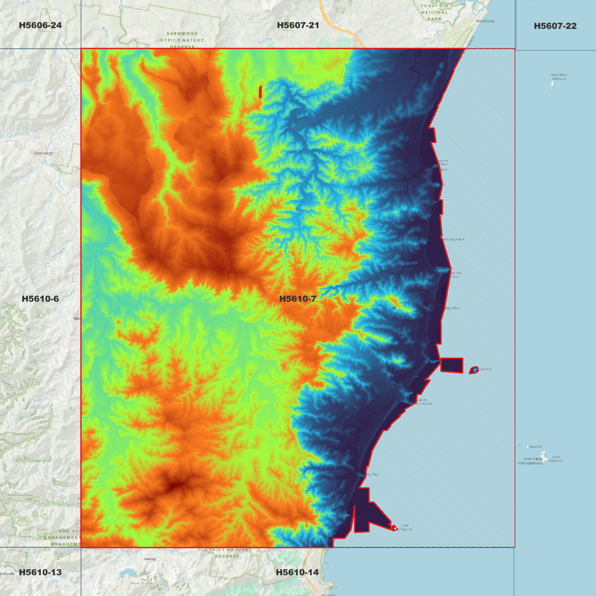 Woolgoolga 1m Digital Elevation Models (H5610-7)