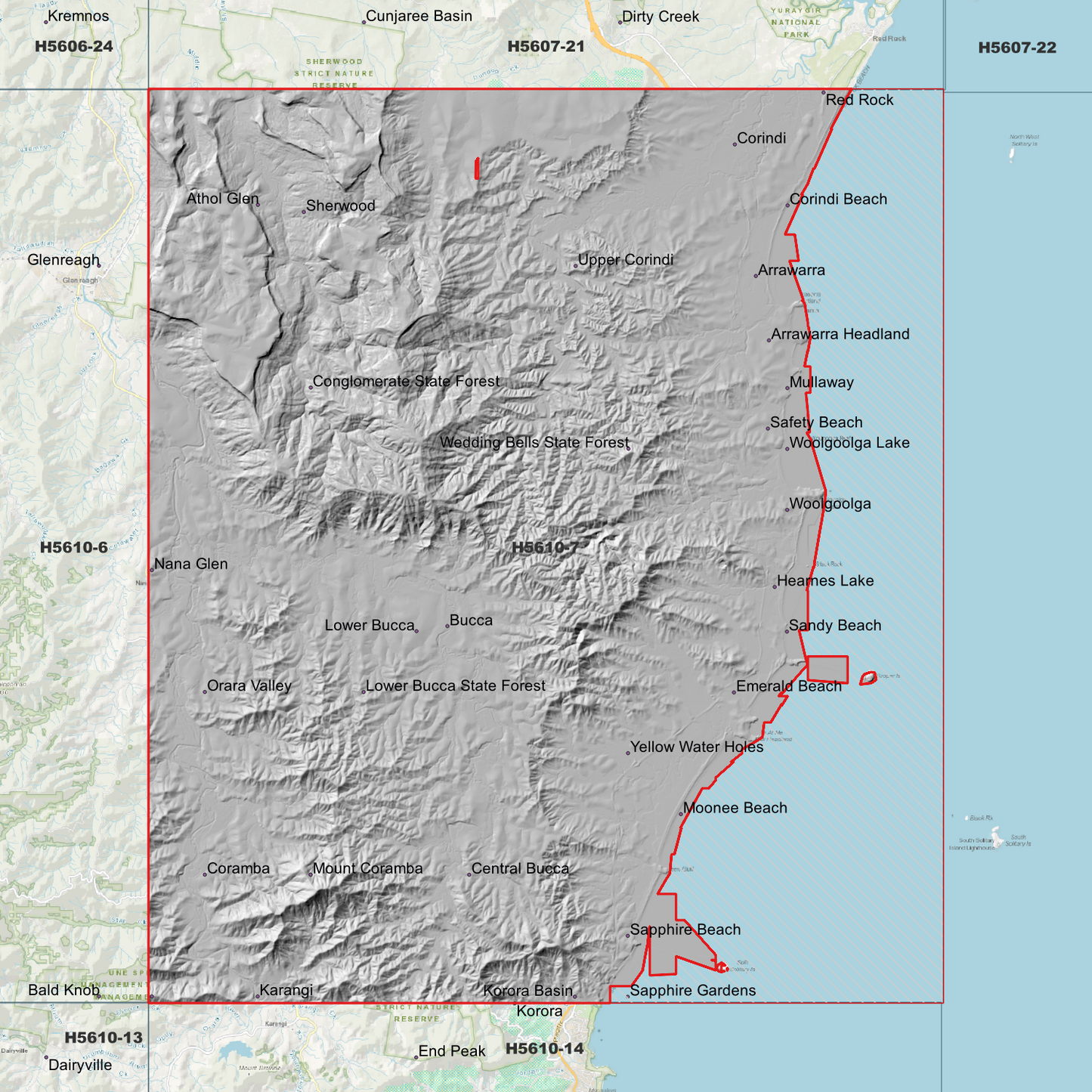 Woolgoolga 1m Digital Elevation Model (H5610-7)