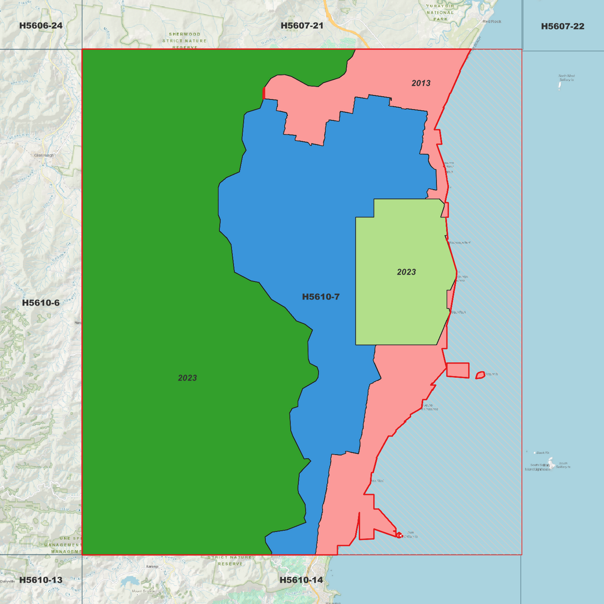 Woolgoolga 1m Digital Elevation Models (H5610-7)