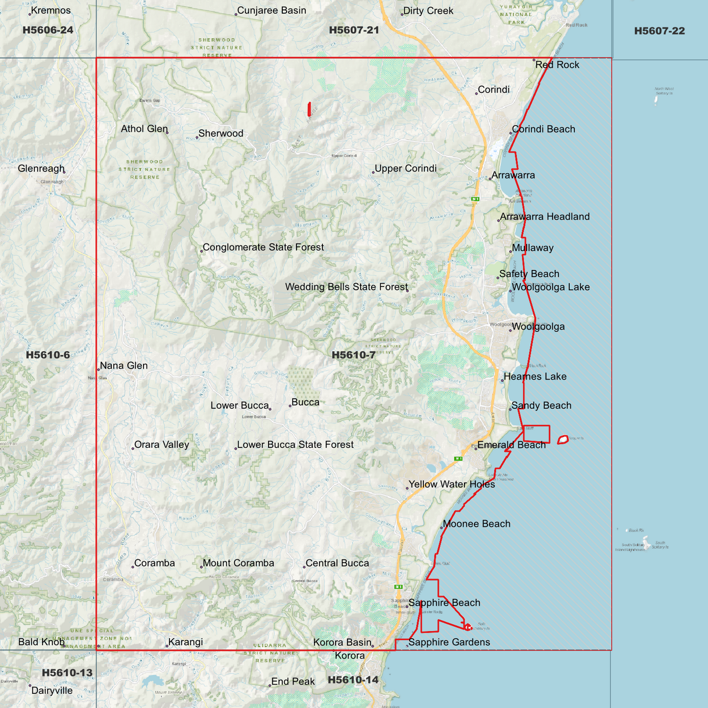 Woolgoolga 1m Digital Elevation Model (H5610-7)