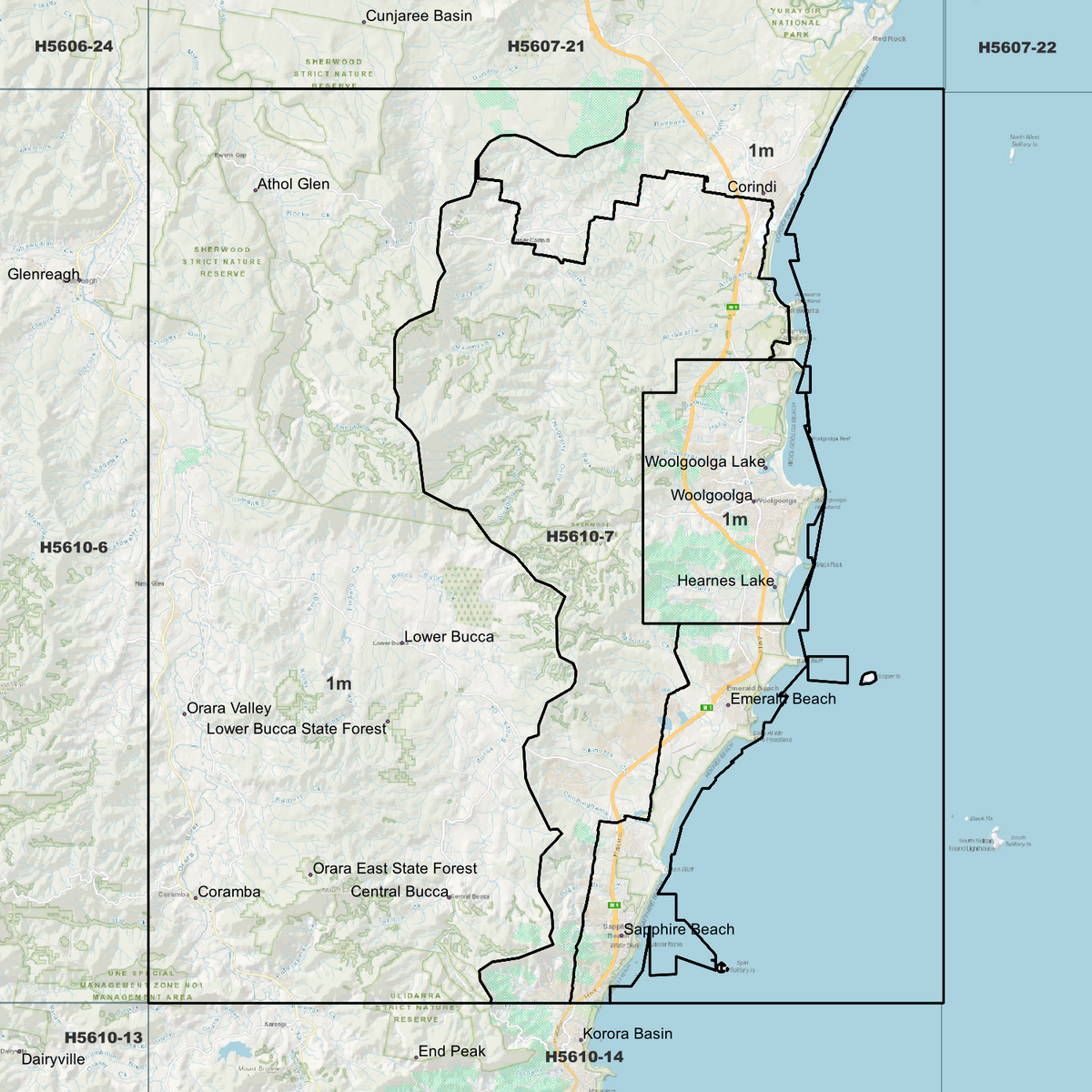 Woolgoolga 1m Digital Elevation Models (H5610-7)