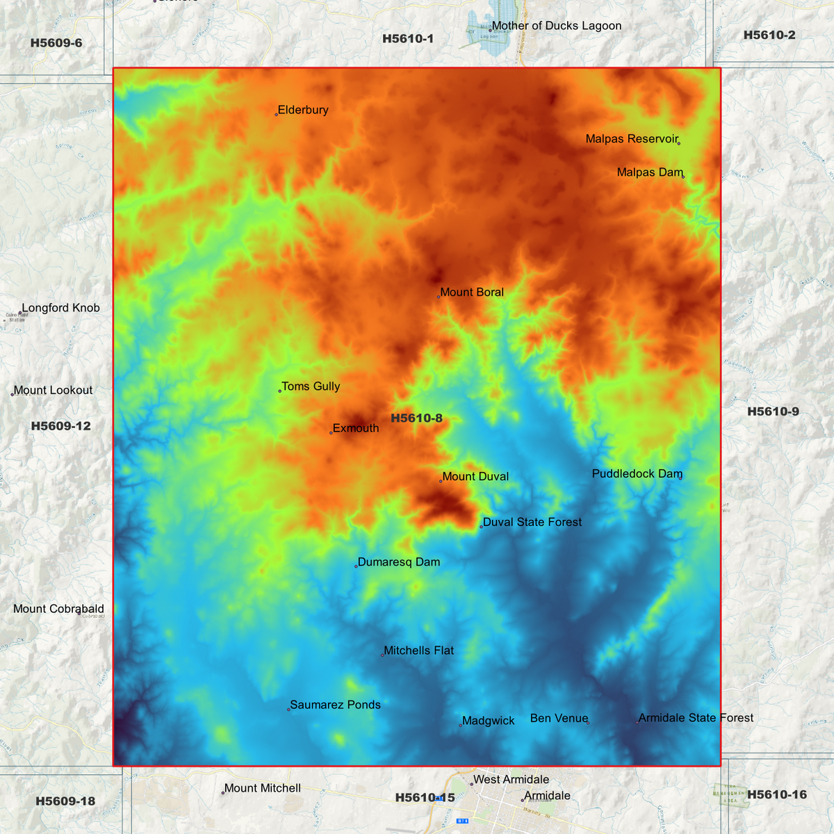 Duval 1m, 2m & 5m Digital Elevation Models (H5610-8)