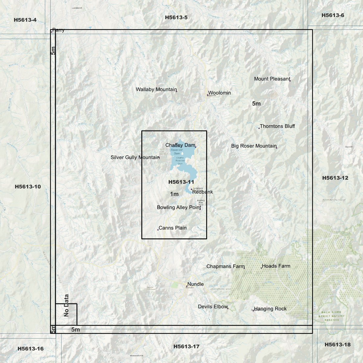 Nundle 1m & 5m Digital Elevation Models (H5613-11)
