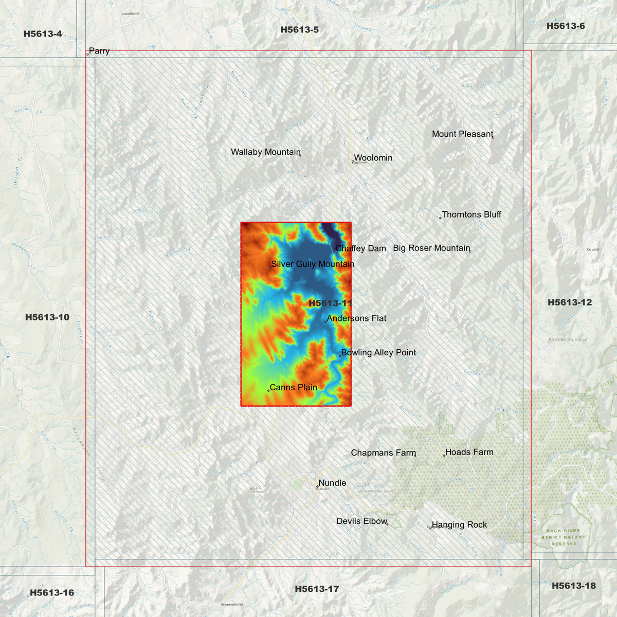 Nundle 1m & 5m Digital Elevation Models (H5613-11)