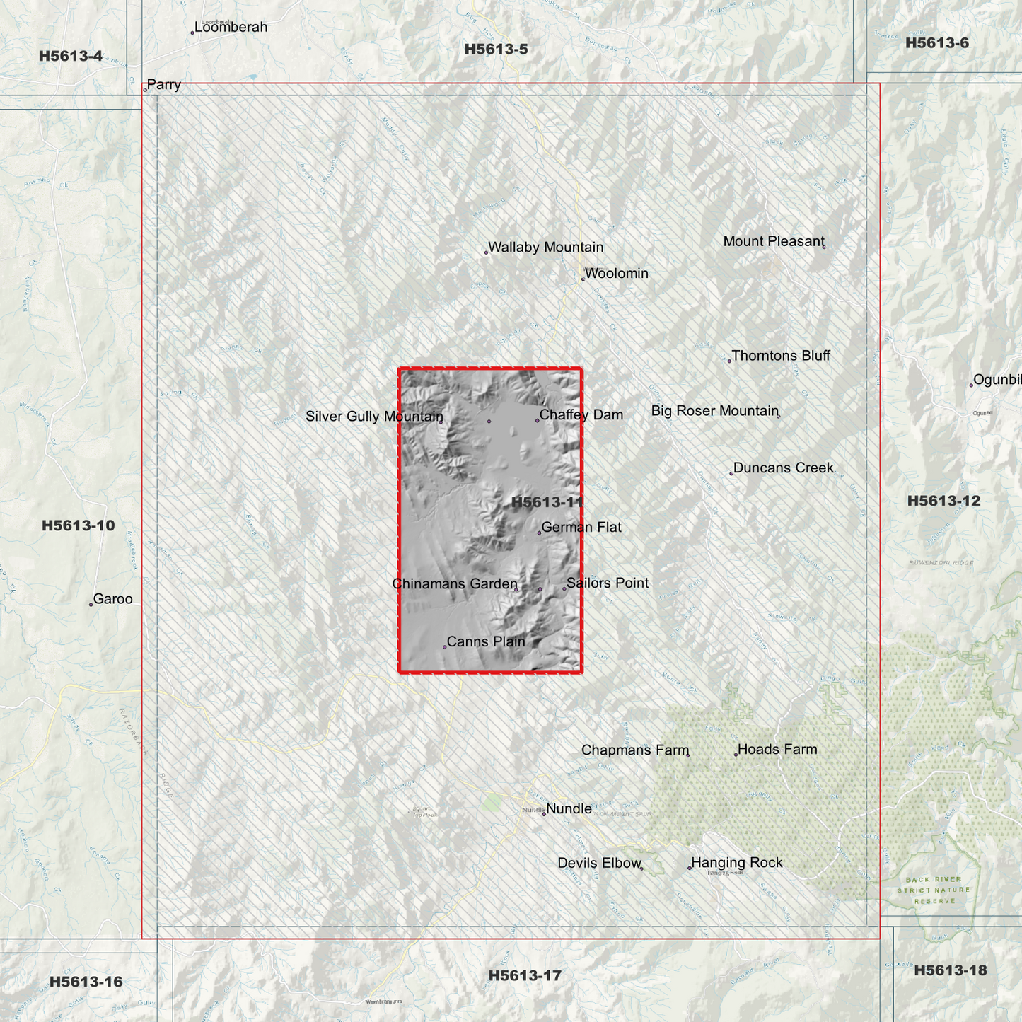 Nundle 1m Digital Elevation Model (H5613-11)