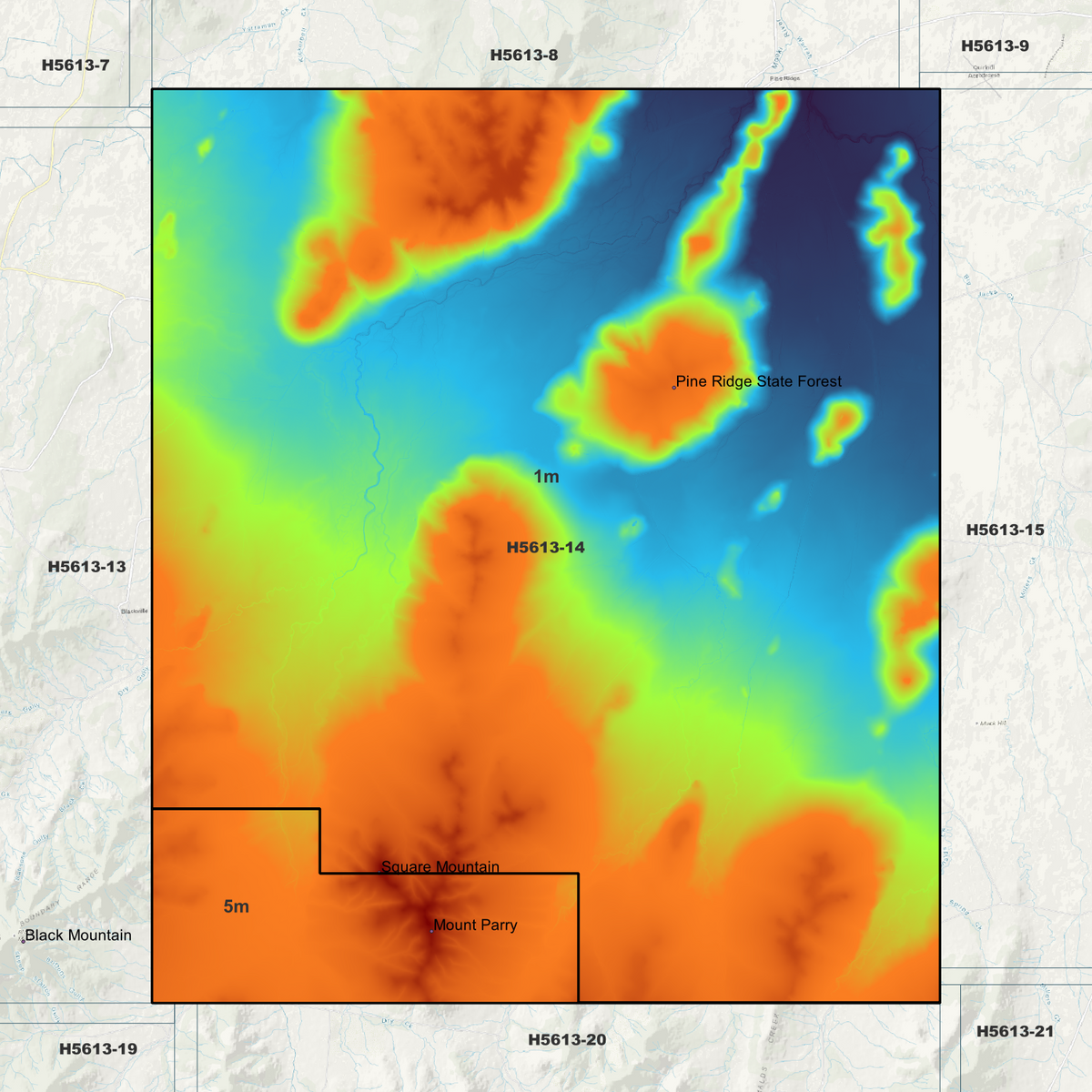 Windy 1m & 5m Digital Elevation Models (H5613-14)