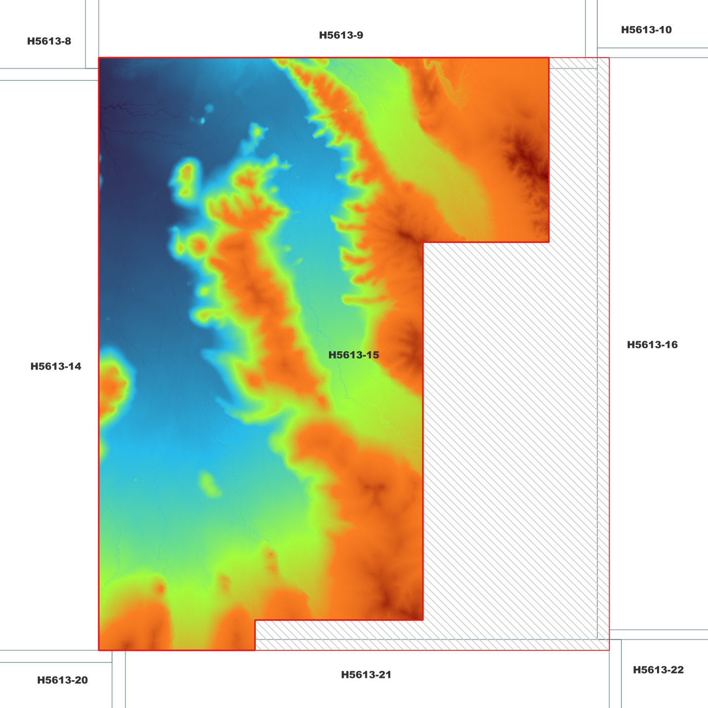 Willow Tree 1m Digital Elevation Model (H5613-15)