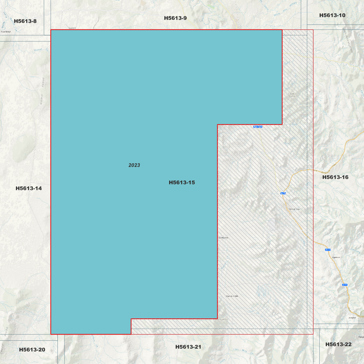 Willow Tree 1m & 5m Digital Elevation Models (H5613-15)
