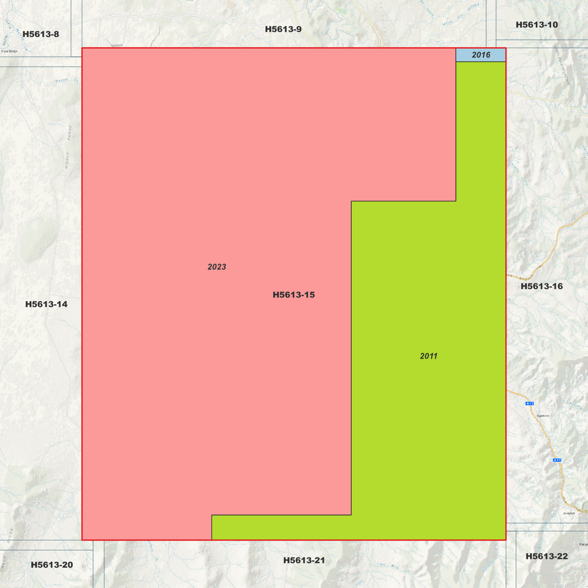 Willow Tree 1m & 5m Digital Elevation Models (H5613-15)