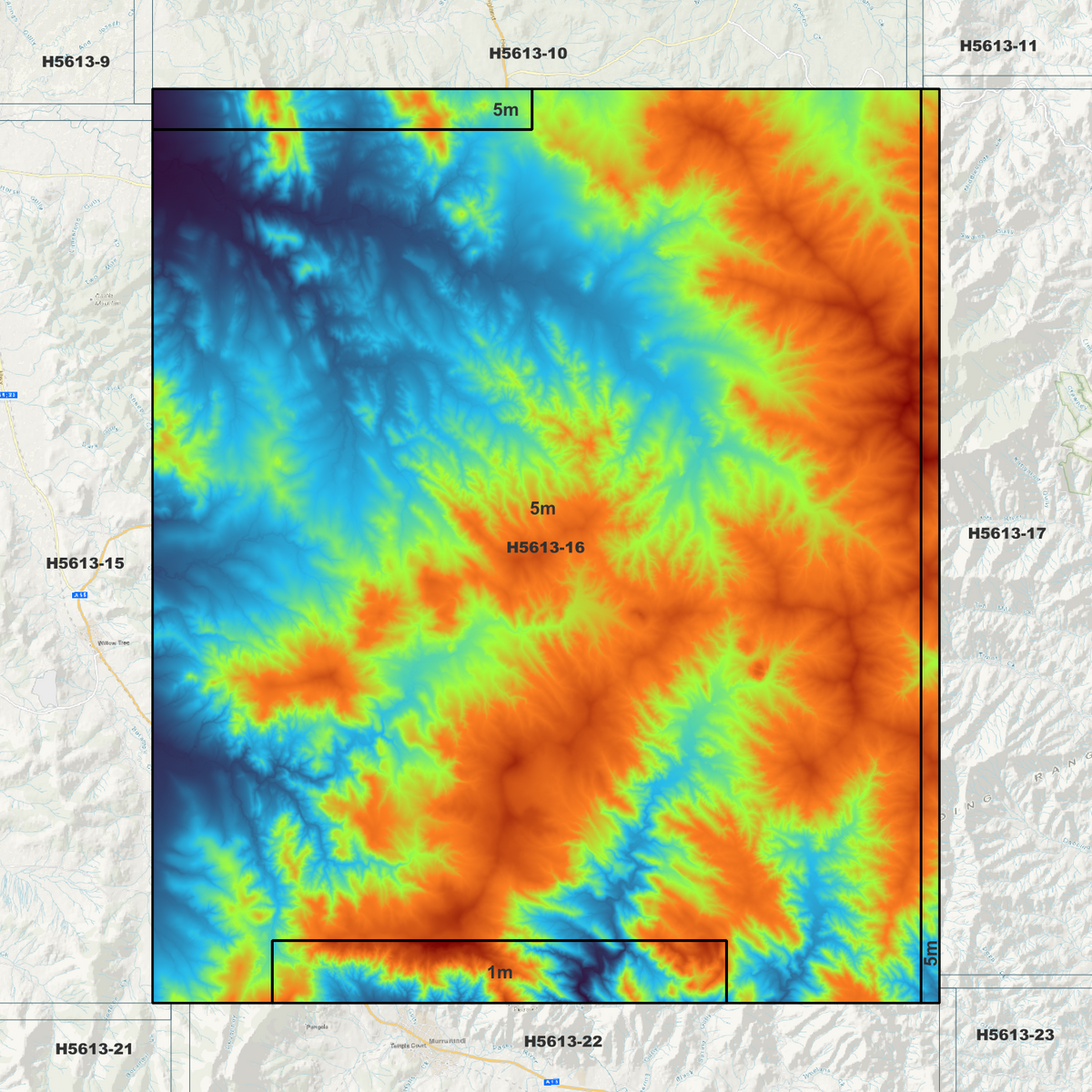 Ardglen 1m & 5m Digital Elevation Models (H5613-16)