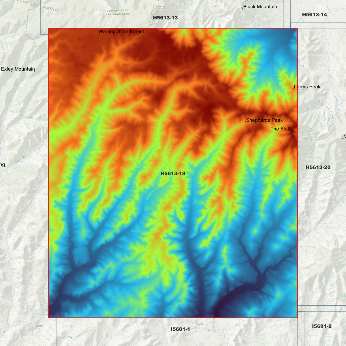 Shepherds Peak 2m & 5m Digital Elevation Models (H5613-19)