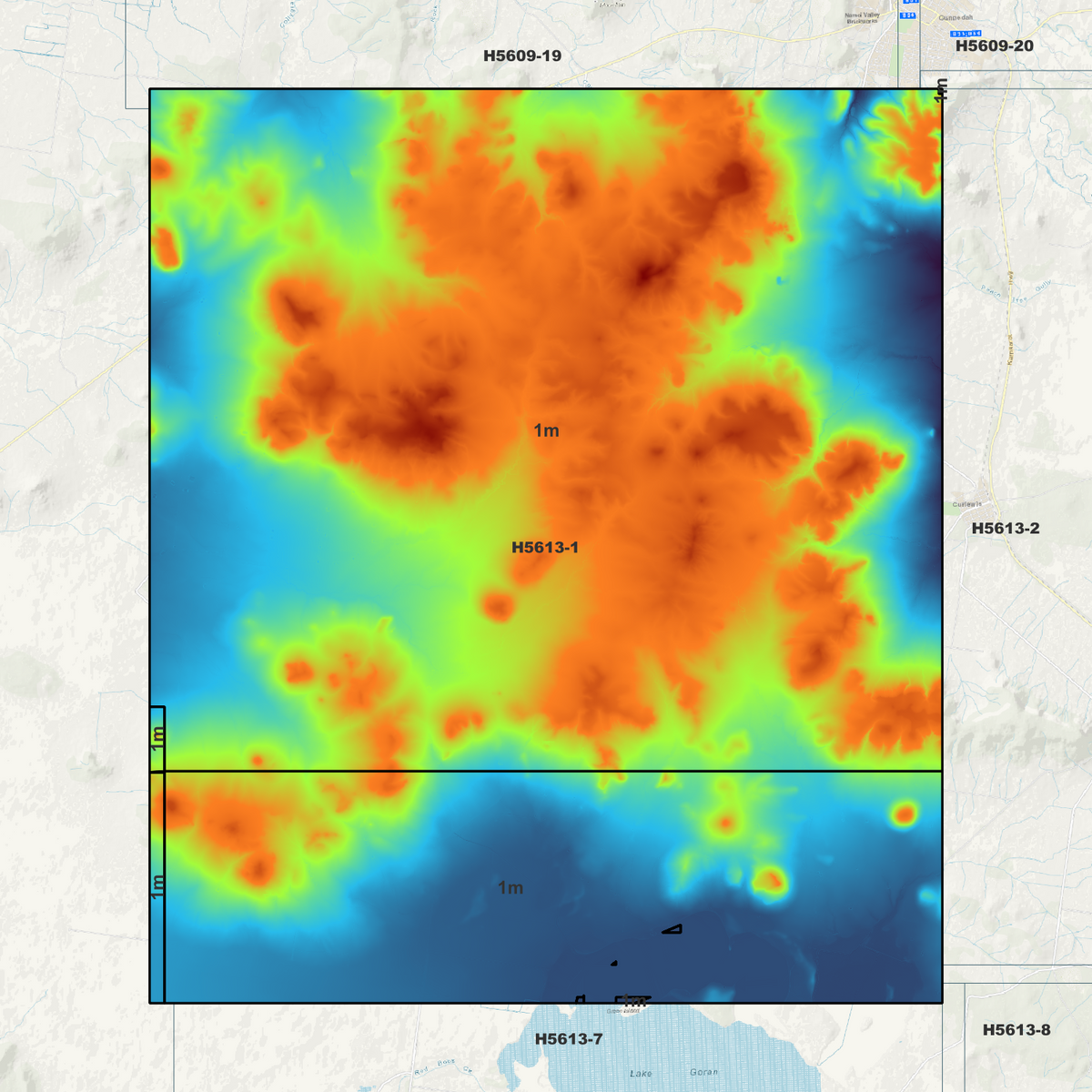 Wondoba 1m Digital Elevation Models (H5613-1)