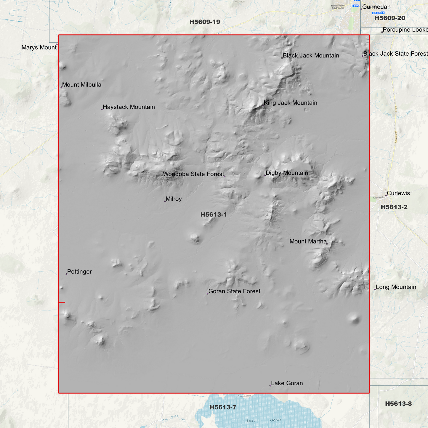 Wondoba 1m Digital Elevation Model (H5613-1)