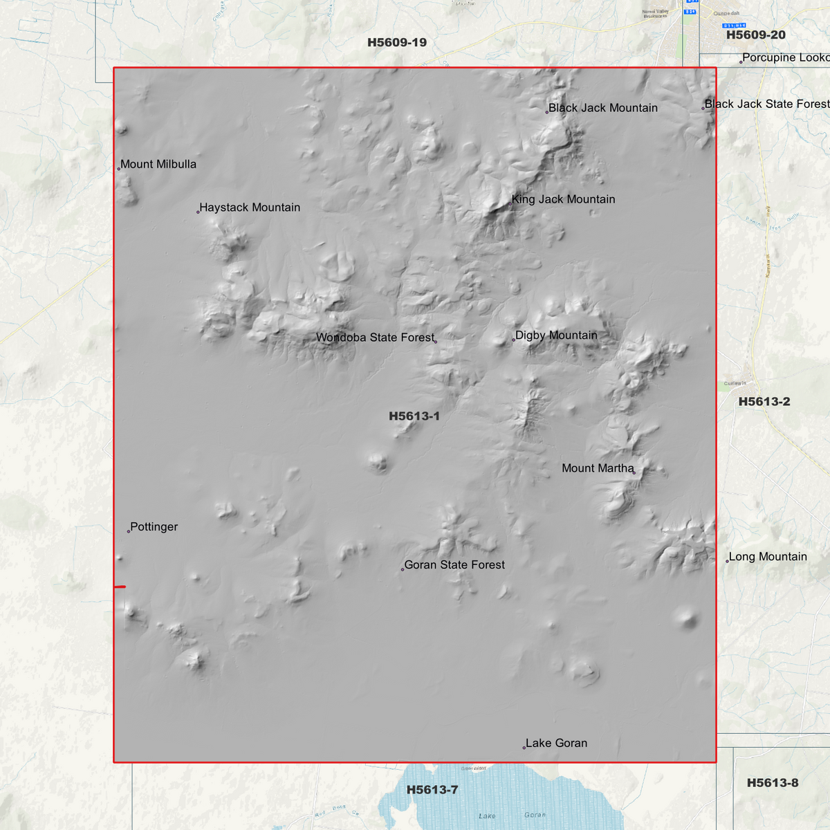 Wondoba 1m Digital Elevation Models (H5613-1)