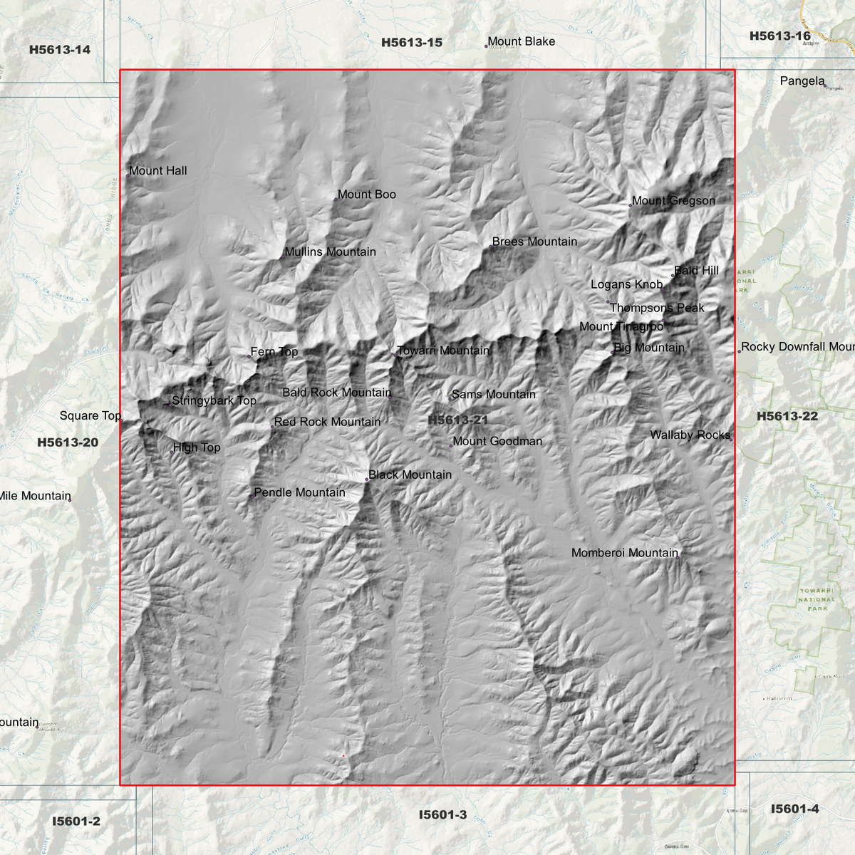 Towarri 1m, 2m & 5m Digital Elevation Models (H5613-21)