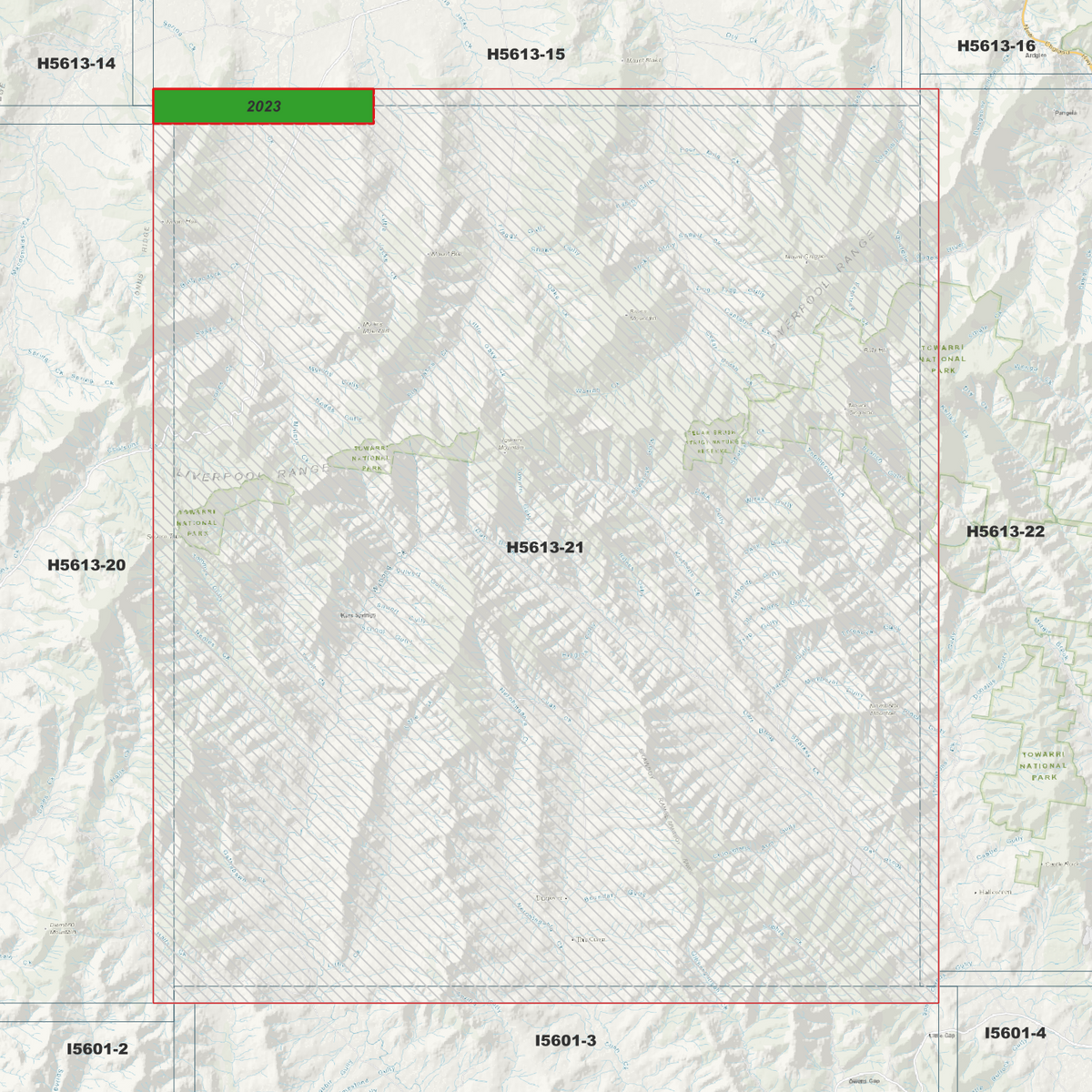 Towarri 1m, 2m & 5m Digital Elevation Models (H5613-21)