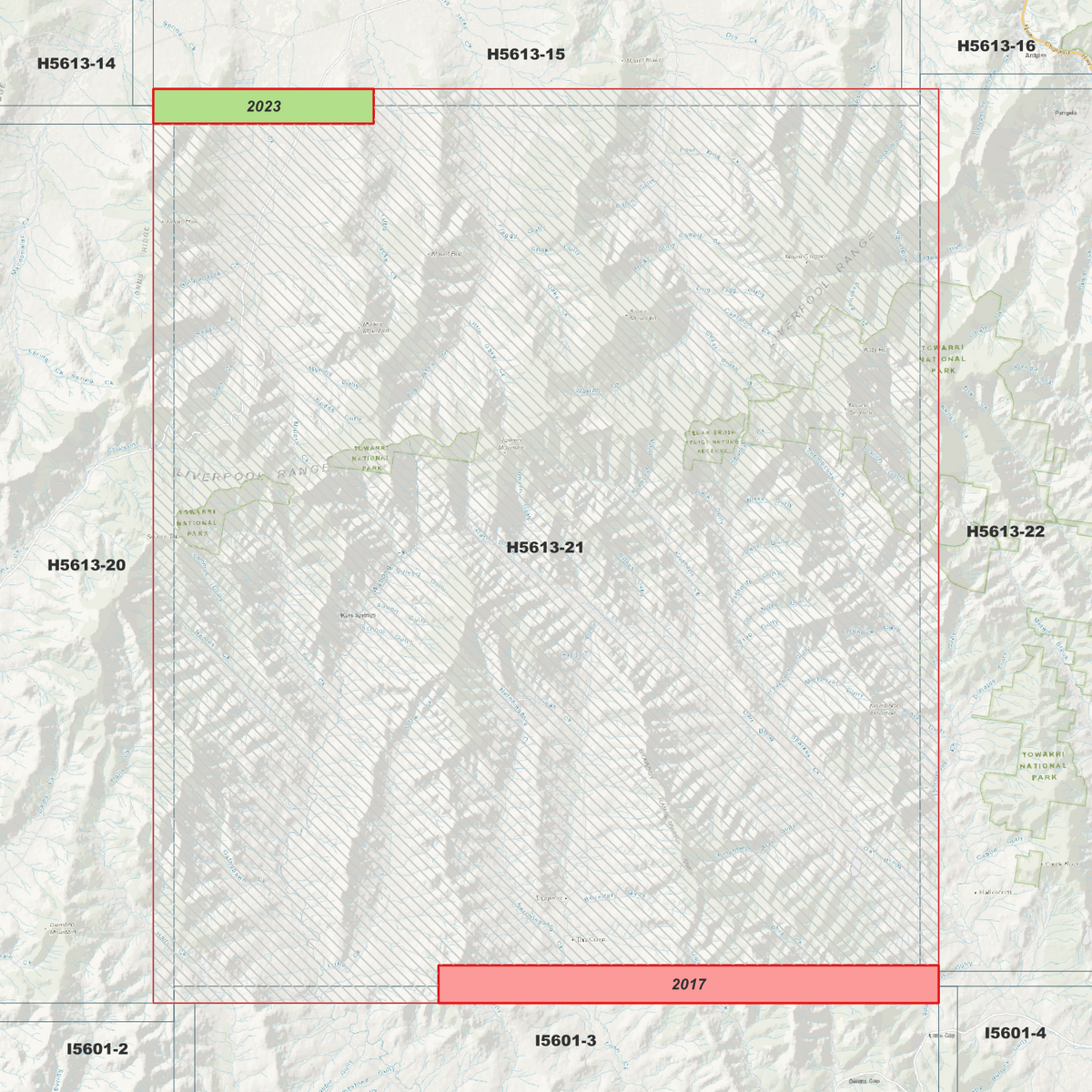 Towarri 1m, 2m & 5m Digital Elevation Models (H5613-21)