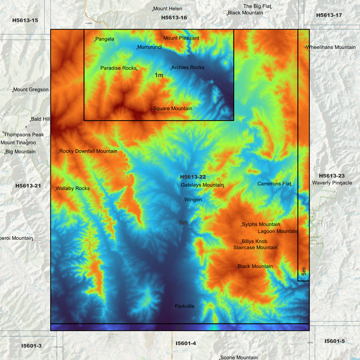 Wingen 1m, 2m & 5m Digital Elevation Models (H5613-22)