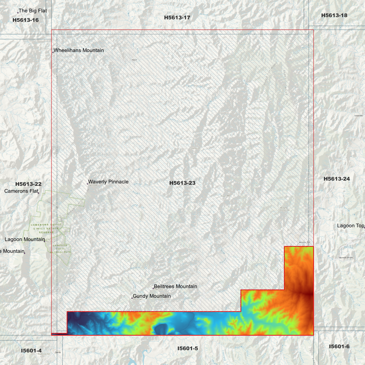 Belltrees 2m & 5m Digital Elevation Models (H5613-23)