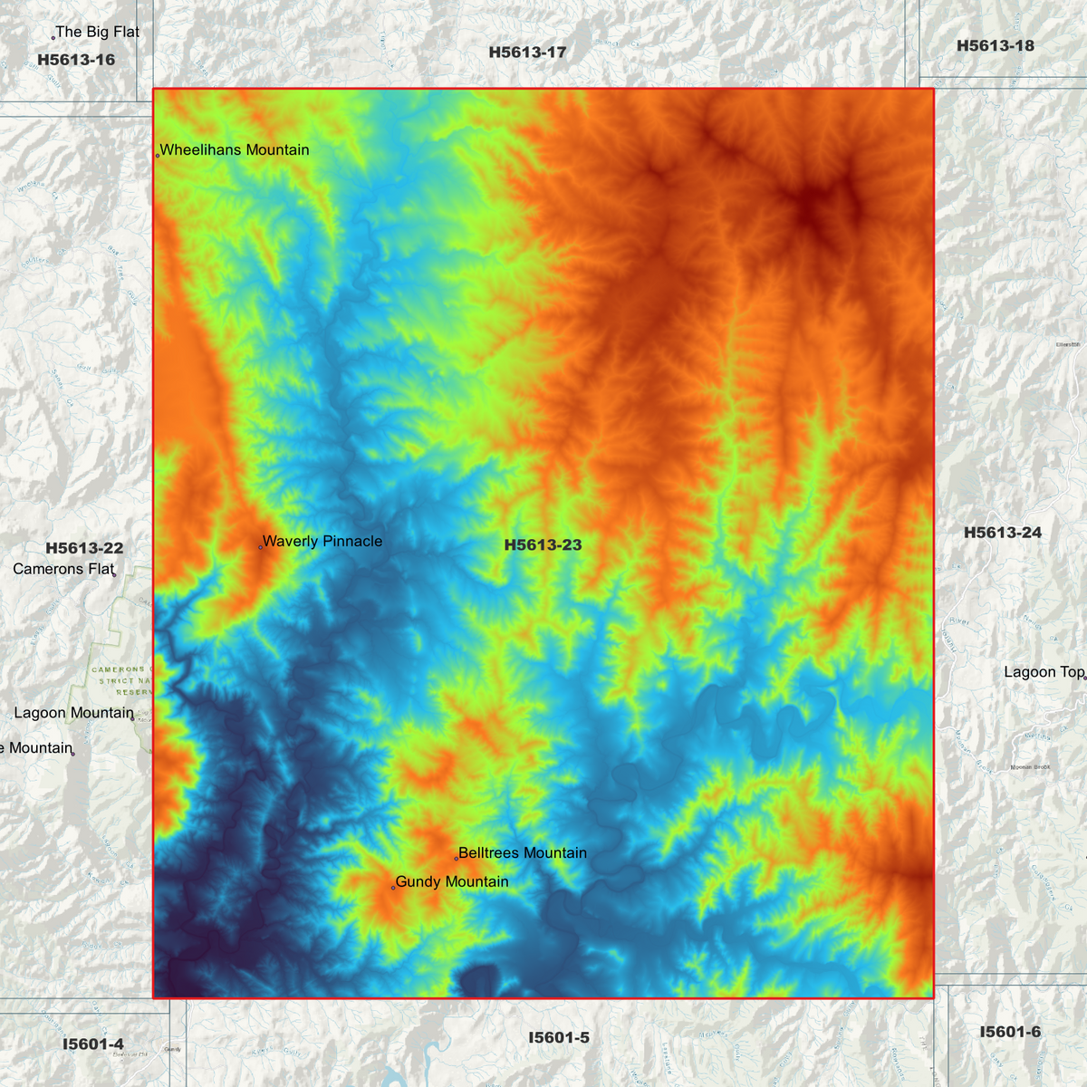 Belltrees 2m & 5m Digital Elevation Models (H5613-23)